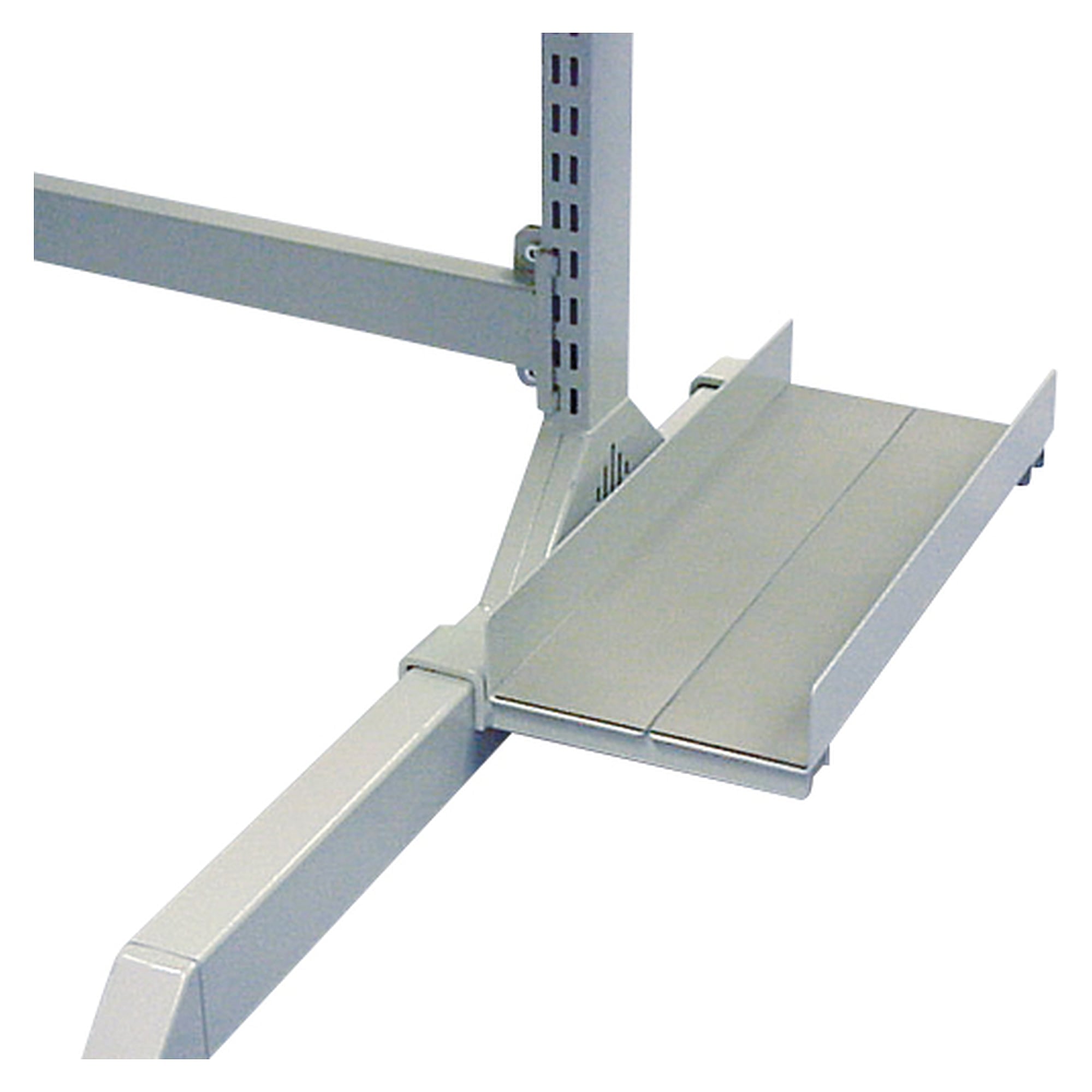 CPU-Halter für TP-Rasterrohr/Tisch, 180-225x450x50 mm, RAL 7035, ESD - Treston 860553-49