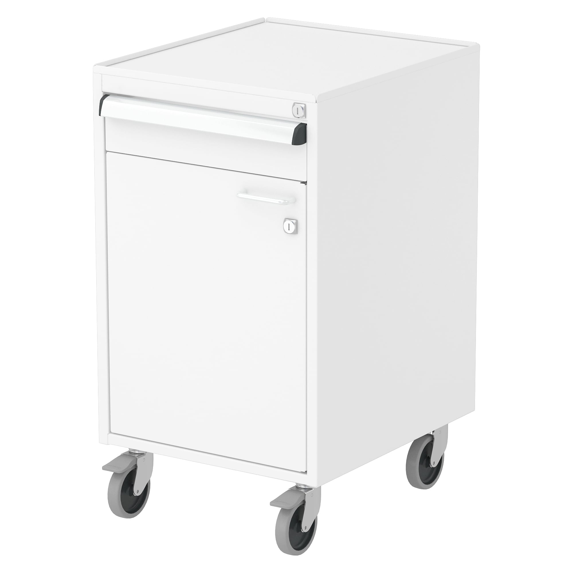 Drawer cabinet 45/66 with door left, lock and castors, 450x520x800 mm, ESD - Treston 60749311