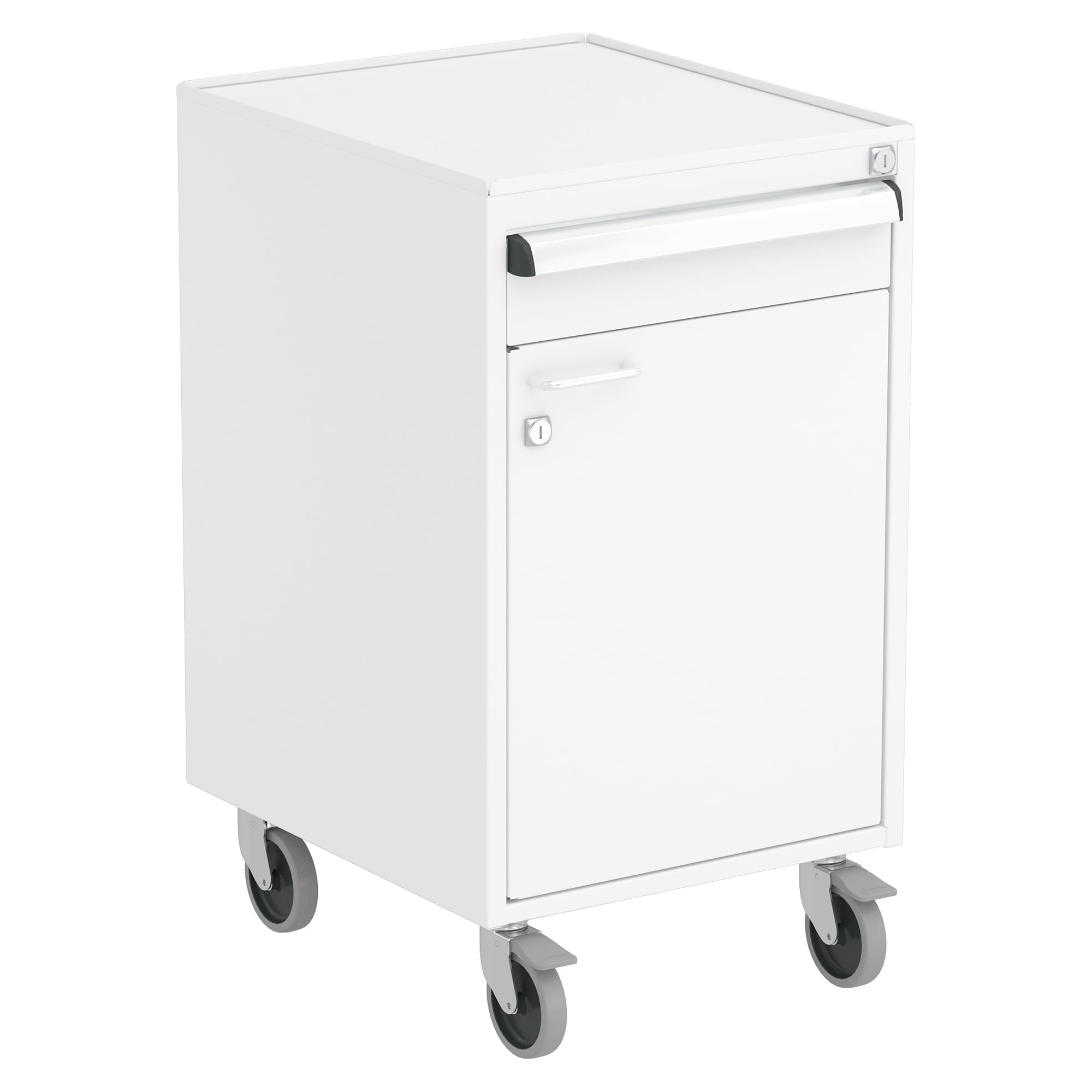Drawer cabinet 45/66 with door right, lock and castors, 450x520x800 mm, ESD - Treston 60749310
