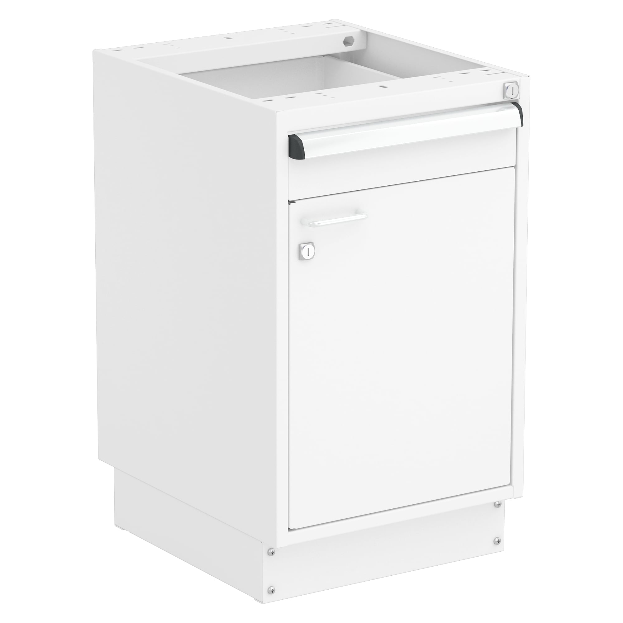 ESD drawer cabinet 45/66 with right-hand door, lock and plinth, 1x100 mm - Treston 60749210