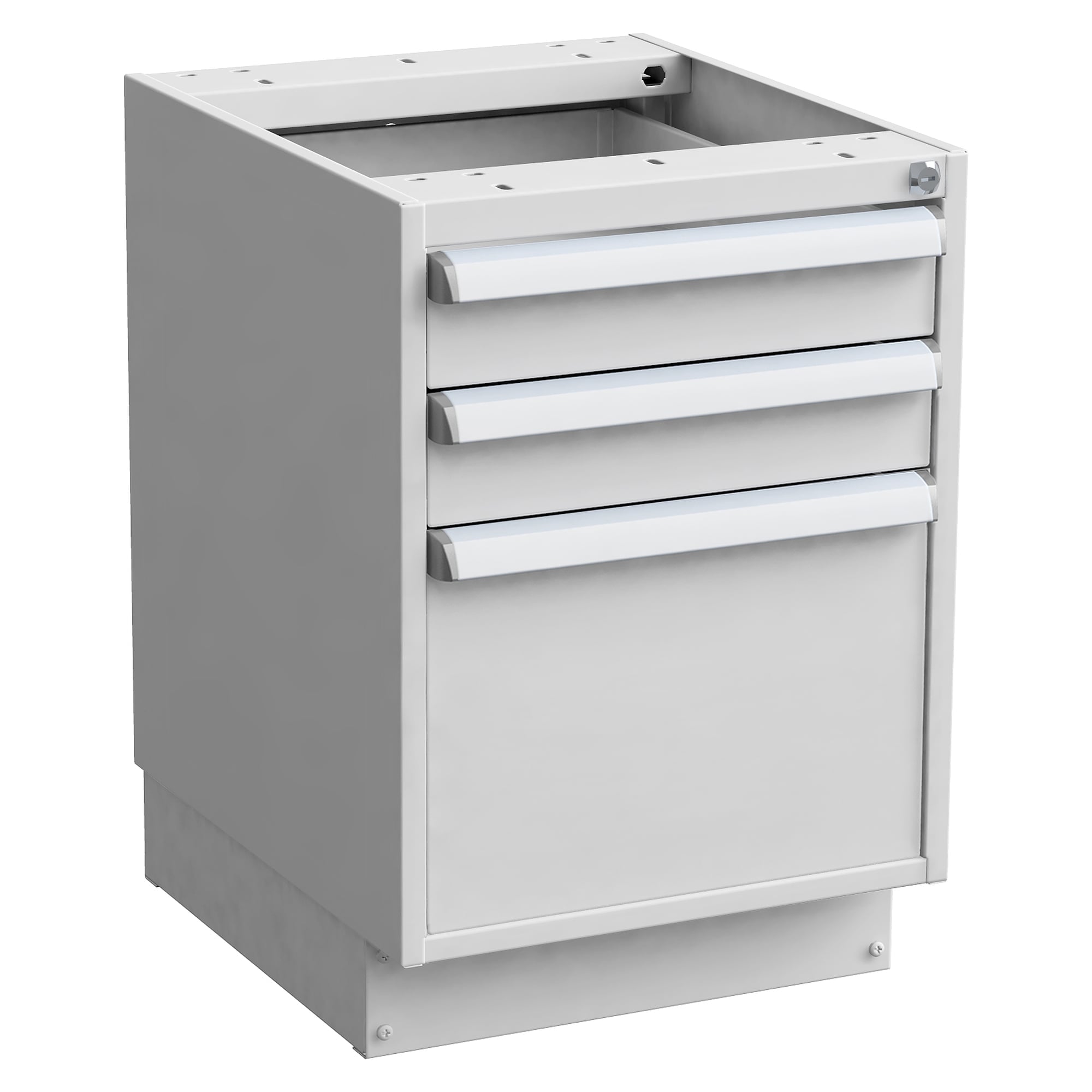 ESD drawer unit 45/56-3 with plinth, 3 drawers, RAL 7035 grey - Treston 60649210
