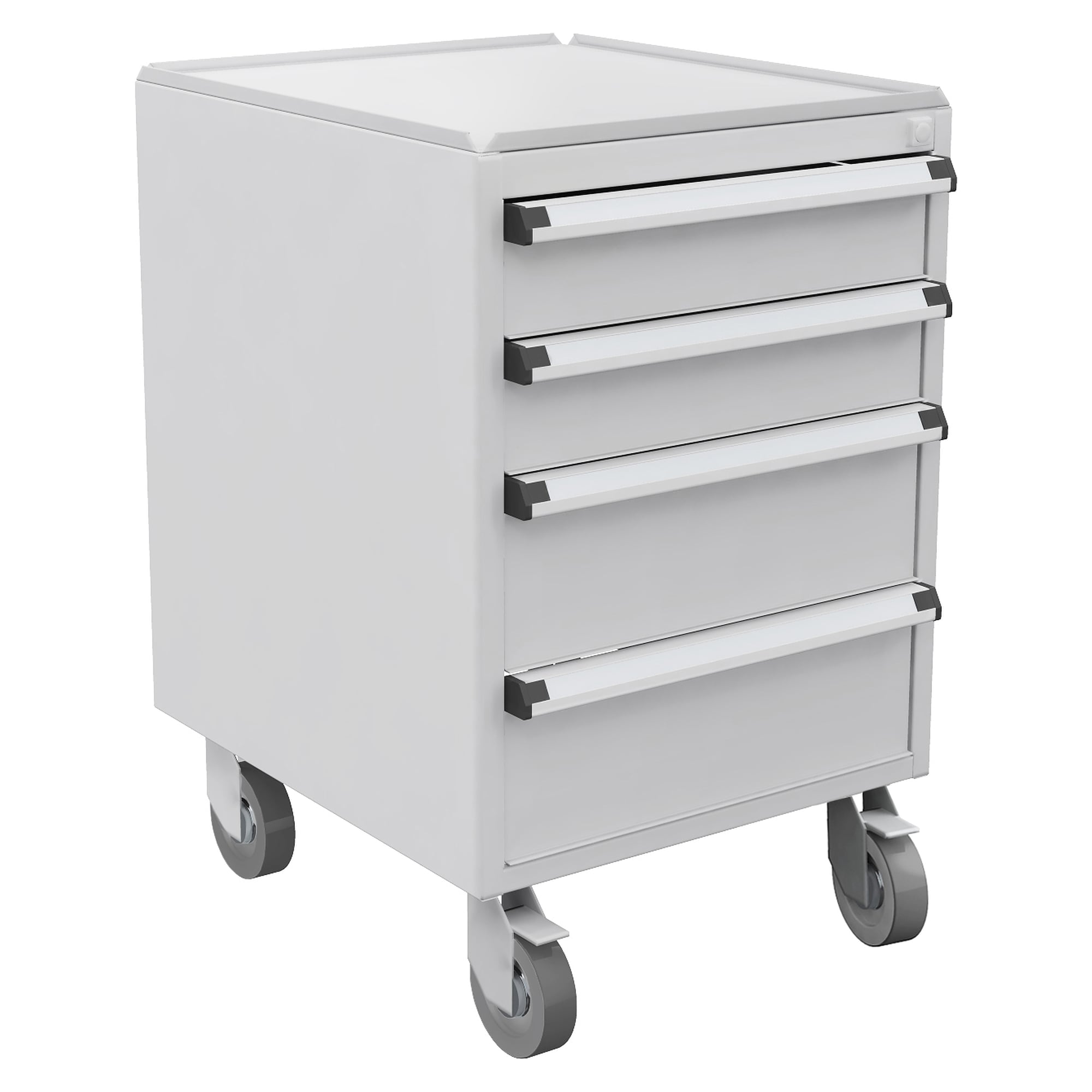 Bloc tiroirs ESD 45/56-2 sur roulettes, 450x520x700 mm, 4 tiroirs, gris - Treston 60649302