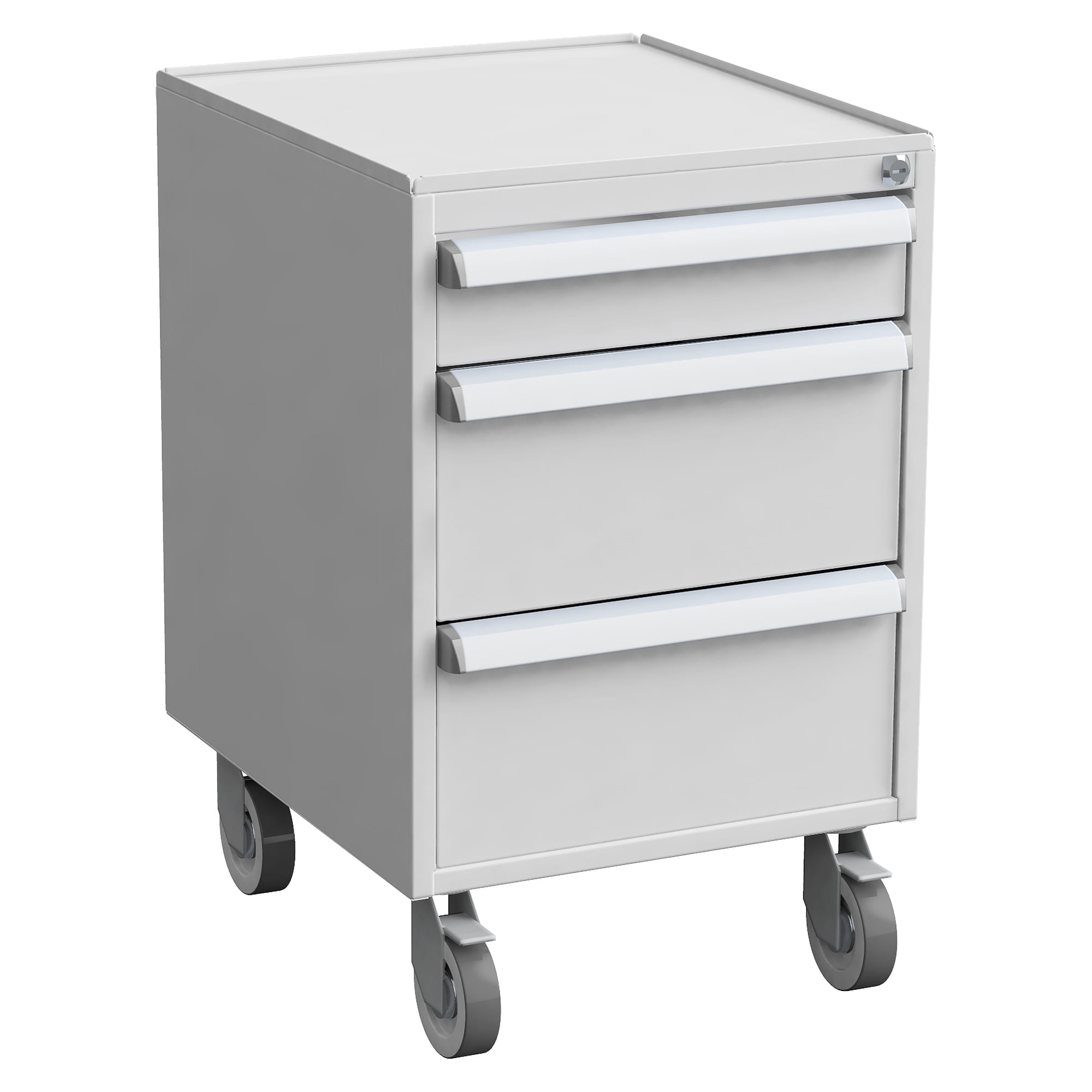 ESD drawer unit 45/56-4 with castors, 3 drawers, RAL 7035 grey - Treston 60649304