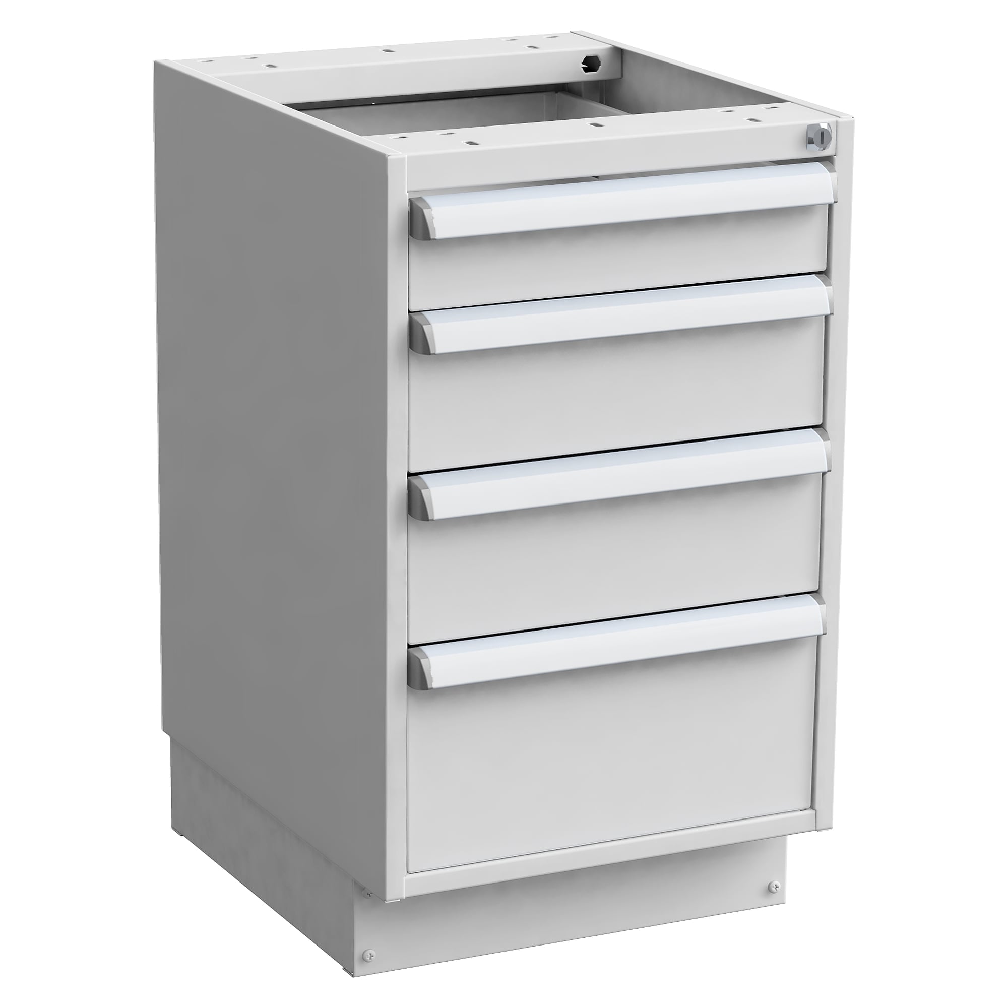 Drawer unit 45/66-3 with plinth, 450x520x760 mm, 1x100 2x150 1x200 mm, ESD - Treston 60749203