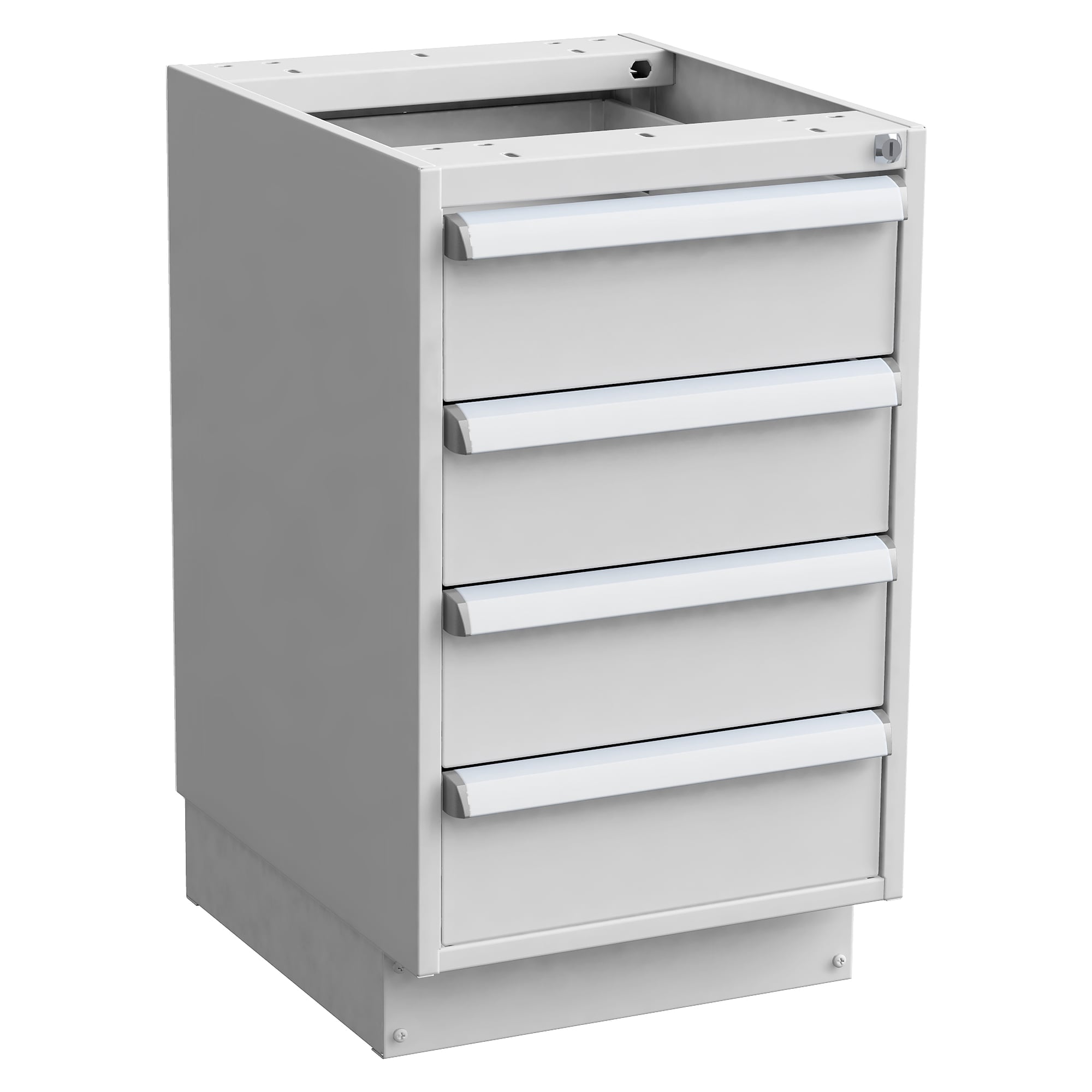 Schubladenblock 45/66-4 mit Sockel, 450x520x760 mm, 4x150 mm, ESD - Treston 60749204