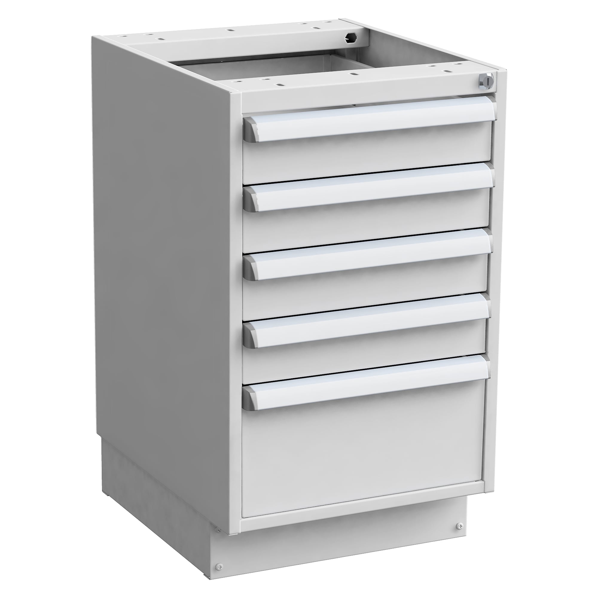 Bloc tiroirs 45/66-5 sur socle, 450x520x760 mm, 4x100 1x200 mm, ESD - Treston 60749205