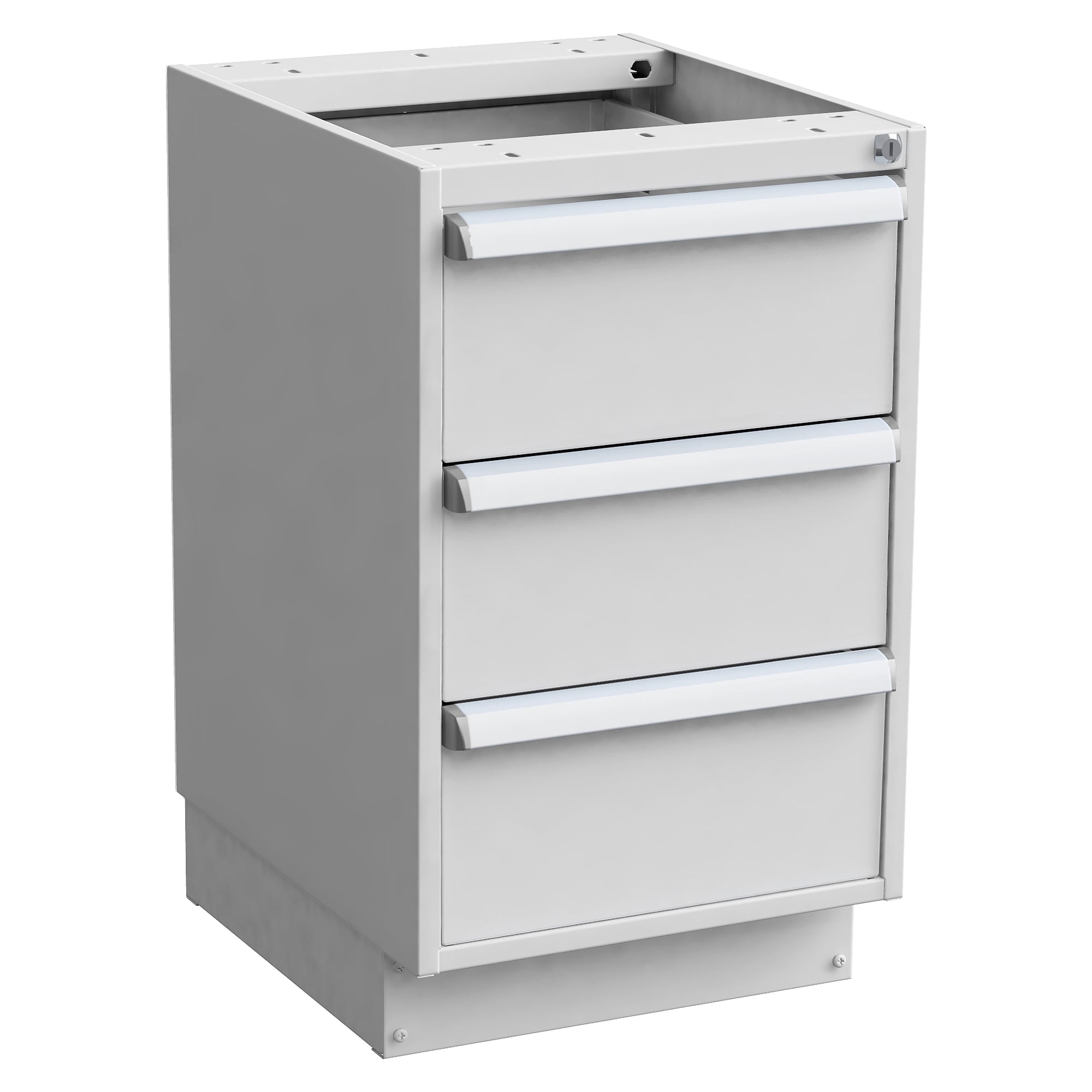 Drawer unit 45/66-7 with plinth, 450x520x760 mm, 3x200 mm, ESD - Treston 60749207
