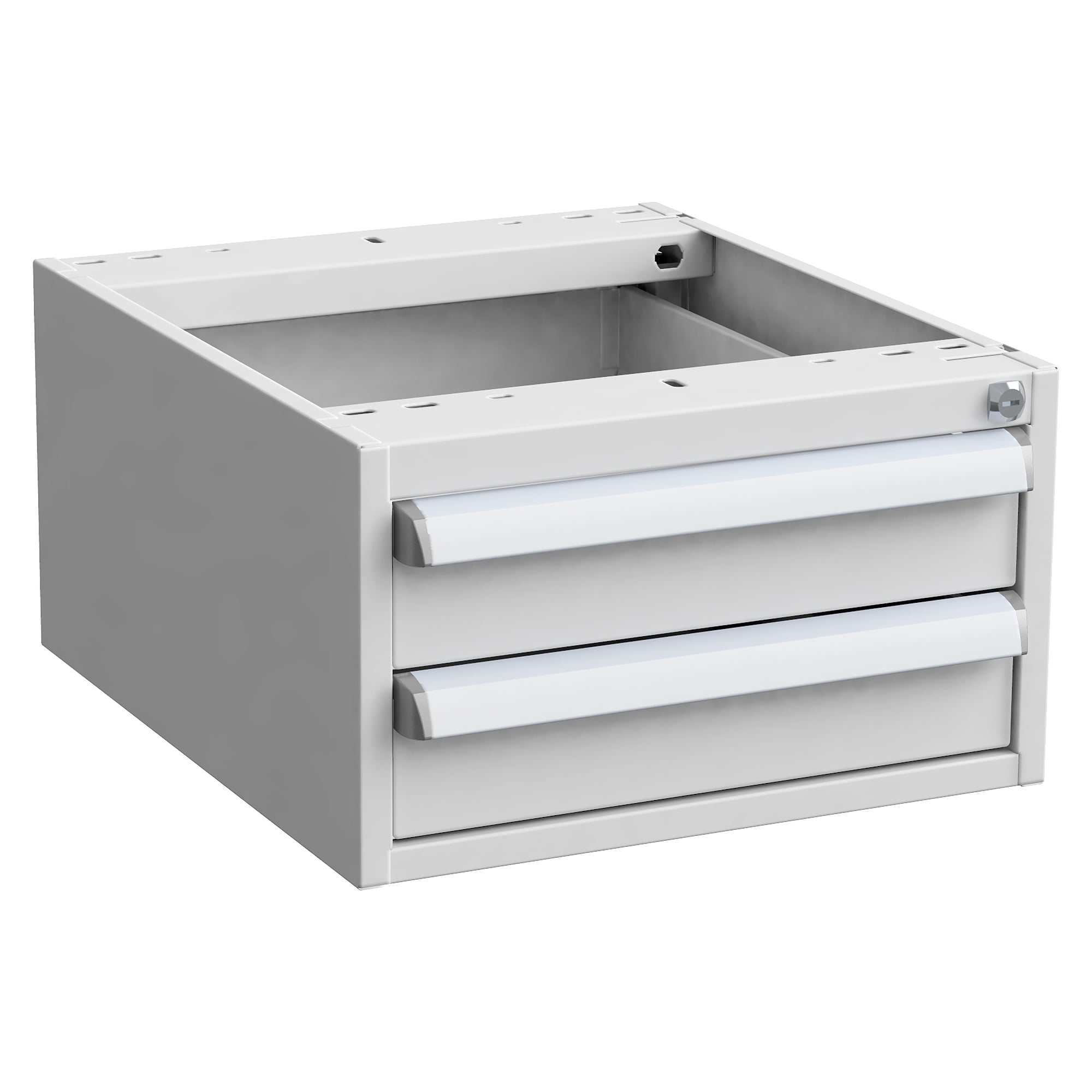 Schubladenblock 45/26-1 ESD, 450x520x260 mm, 2 Schubladen, grau - Treston 60449001