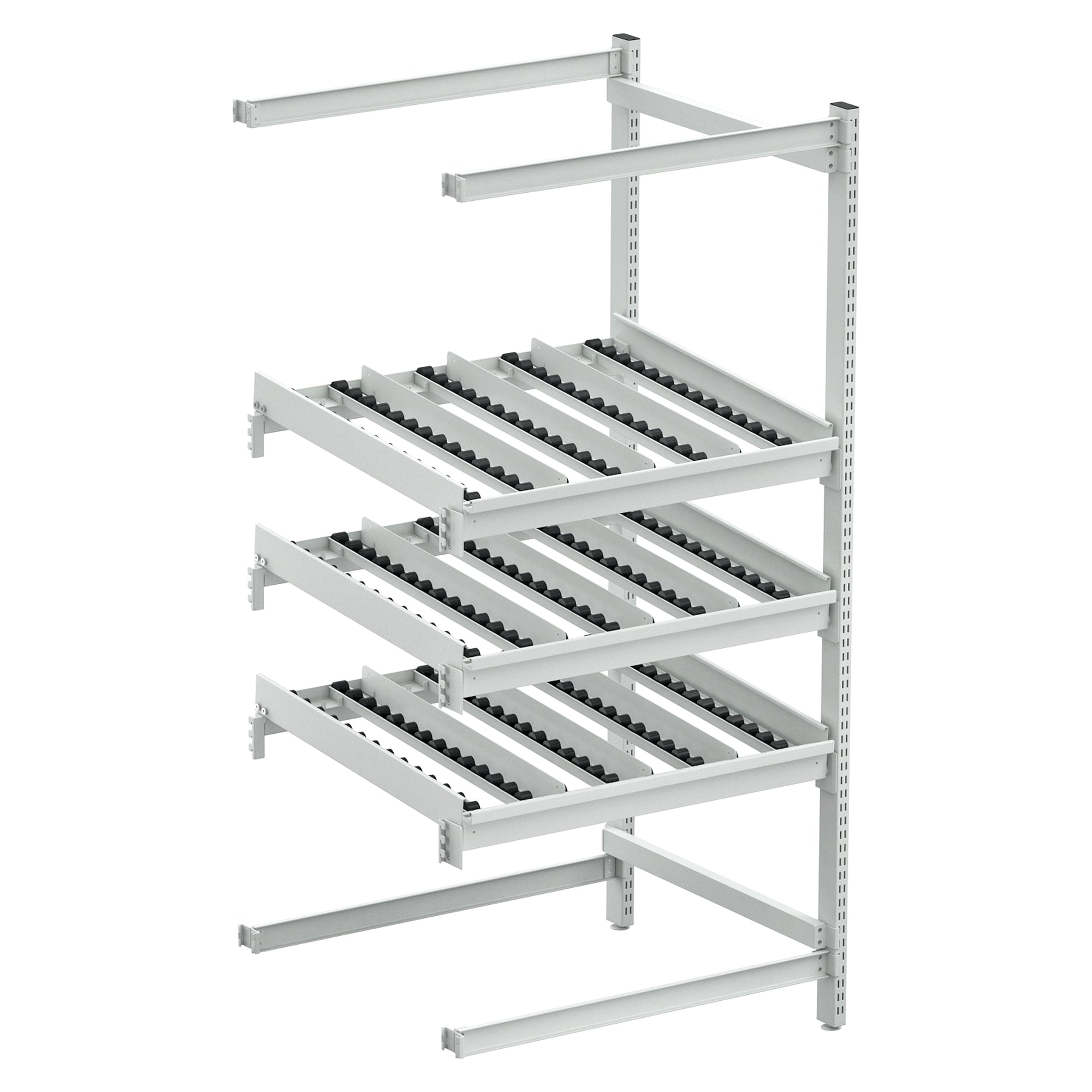 FiFo-Durchlaufregal M900 ESD, seitliche Verlängerung, 900x805x1860 mm - Treston TFR900SE-49