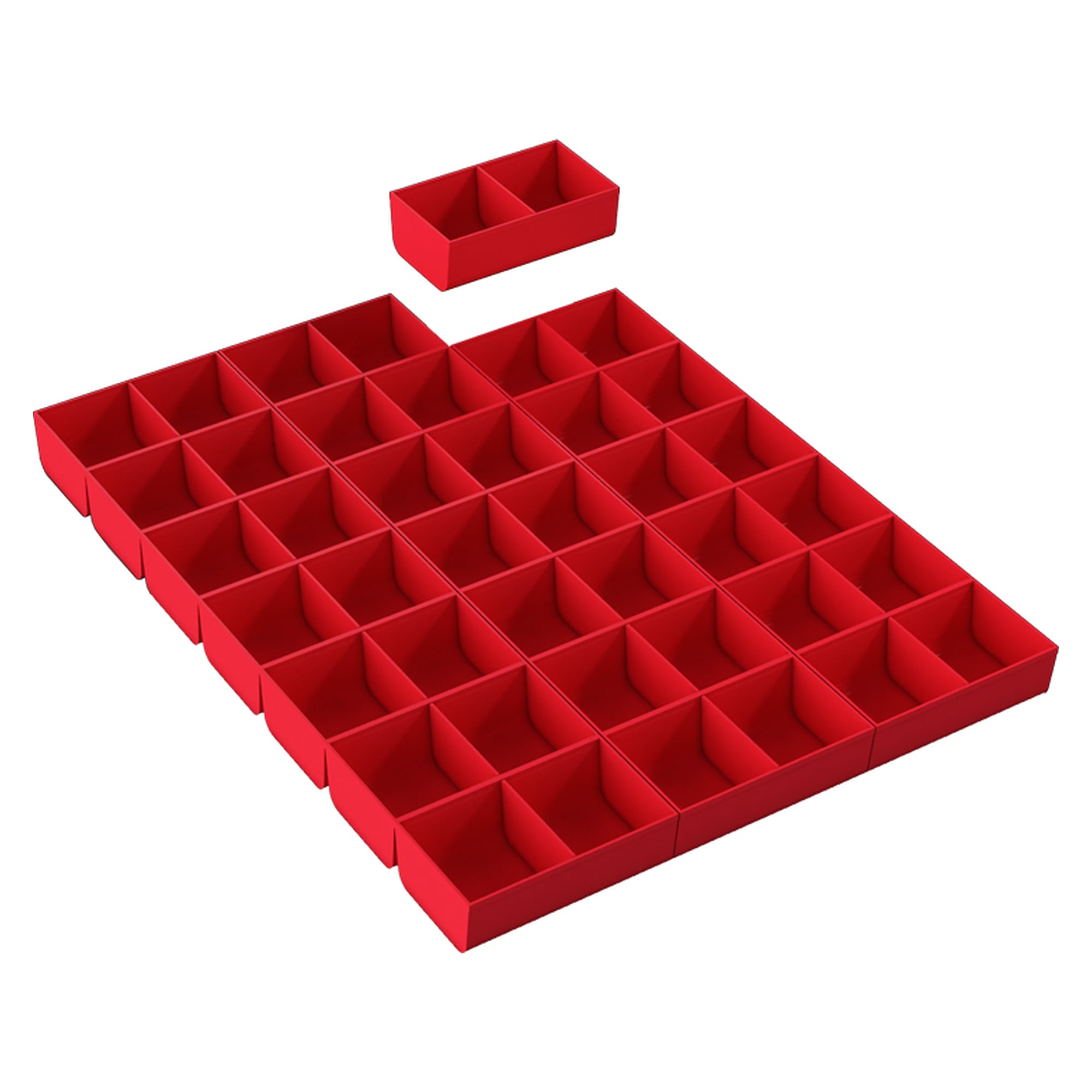 Greifschaleneinsatz mit 21 Boxen für Schubladenblock 55, Schubladenhöhe 100 mm - Treston 851866-00