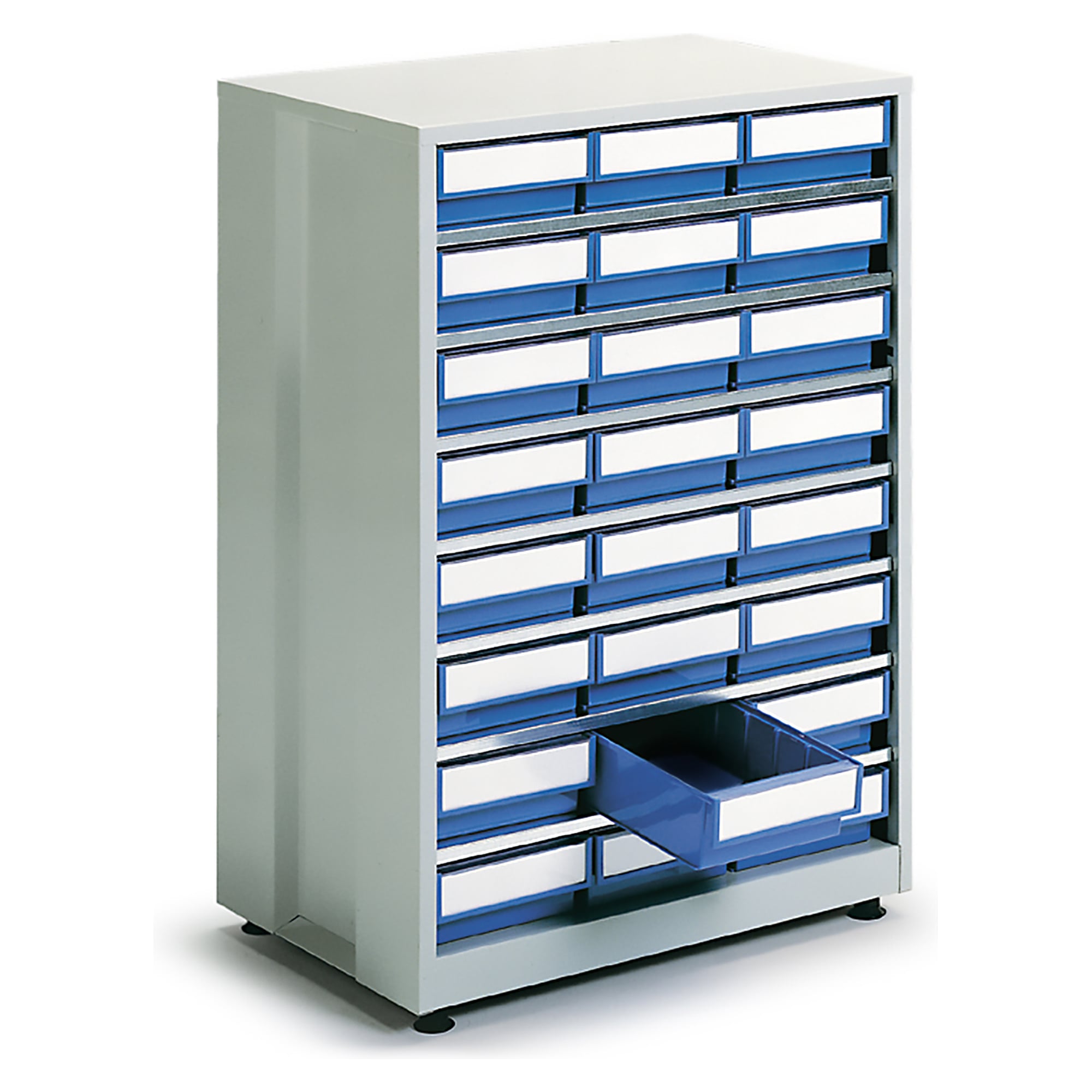 Armoire à tiroirs grande capacité 605x410x870 mm, 24 bacs, bleu - Treston 2440-6