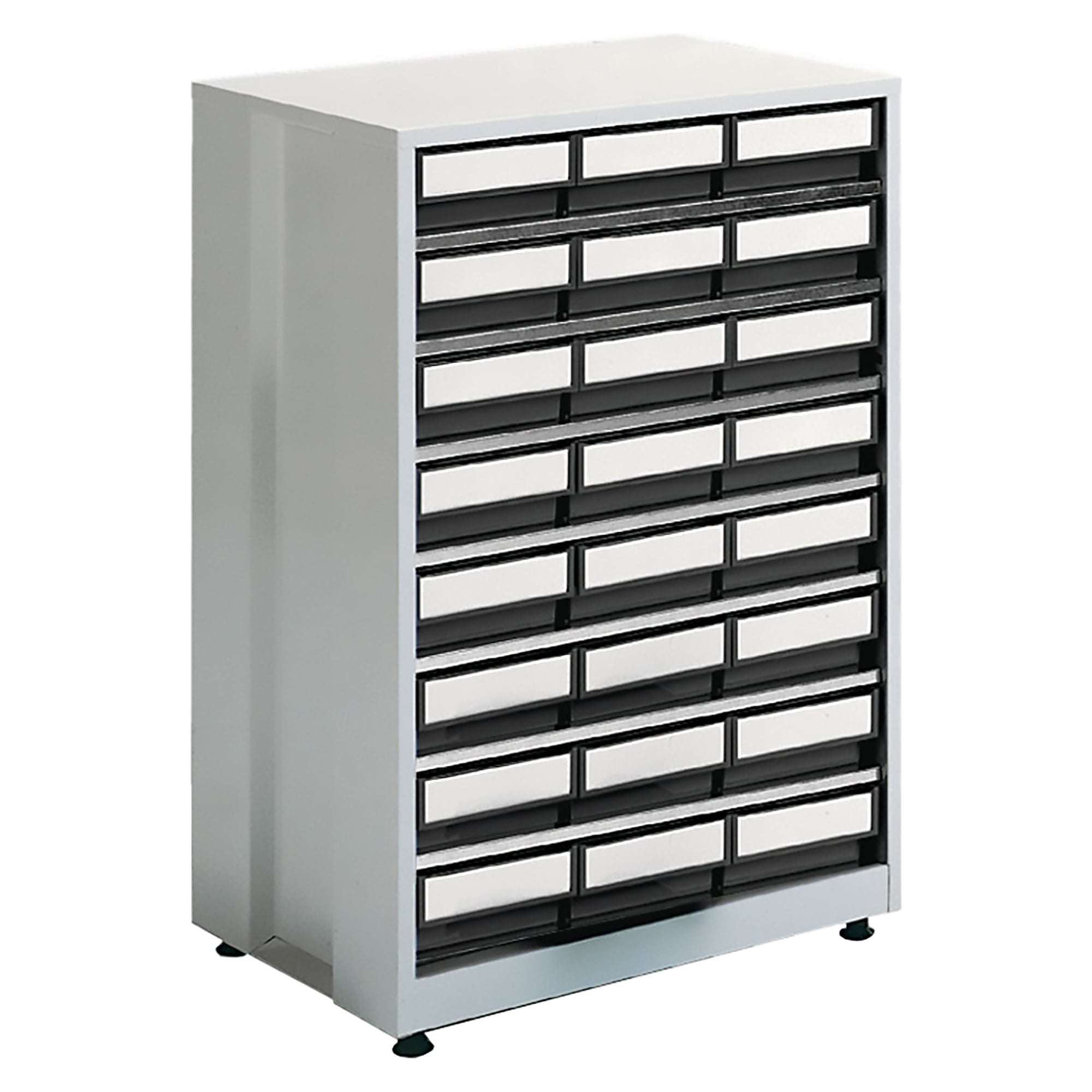 Großes Schubladenmagazin 605x410x870 mm, 24 Schubladen ESD, schwarz - Treston 2440 ESD