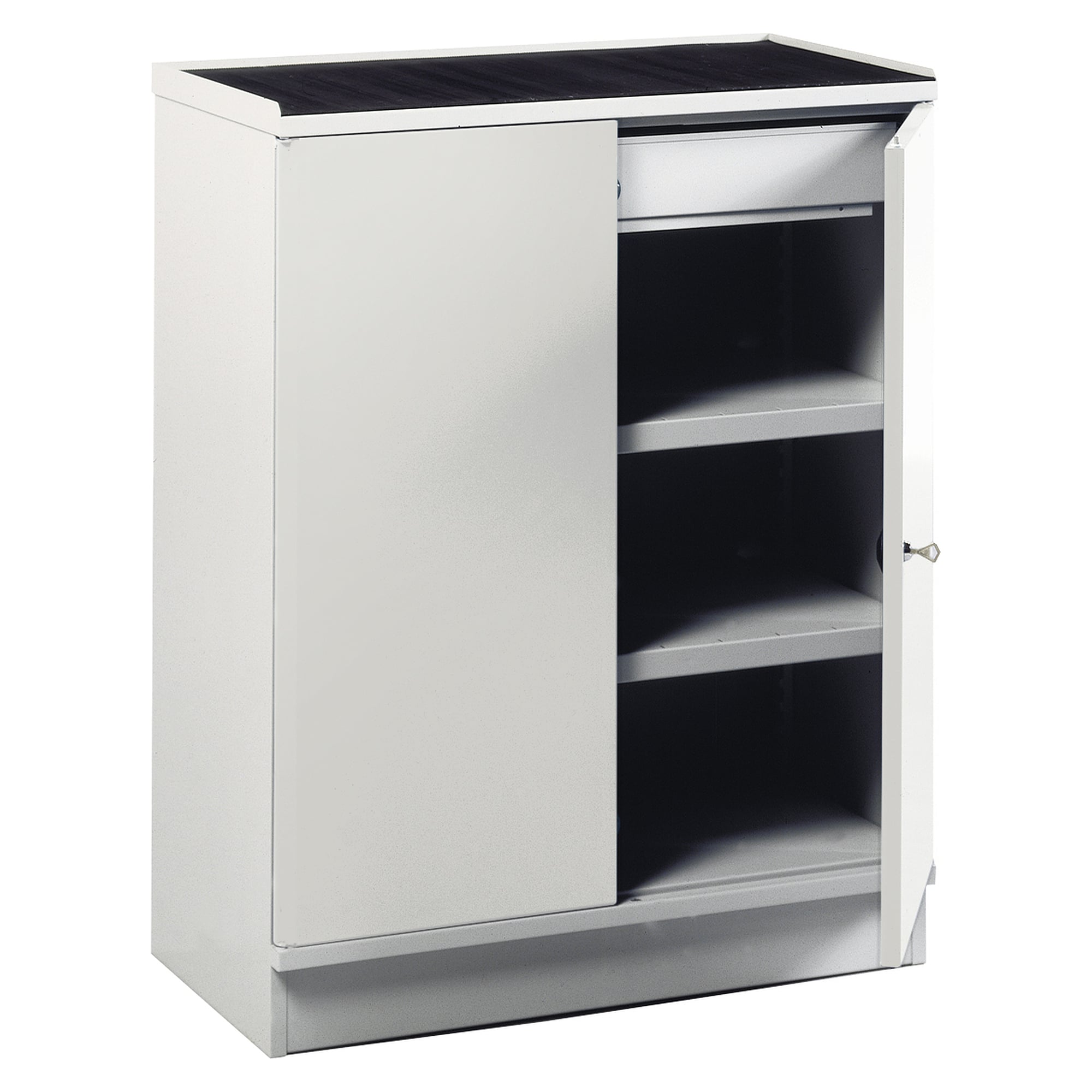 Industrial cabinet 80/100-2 ESD, 800x425x1000 mm, 2 shelves, 1 drawer, light grey - Treston C30549002