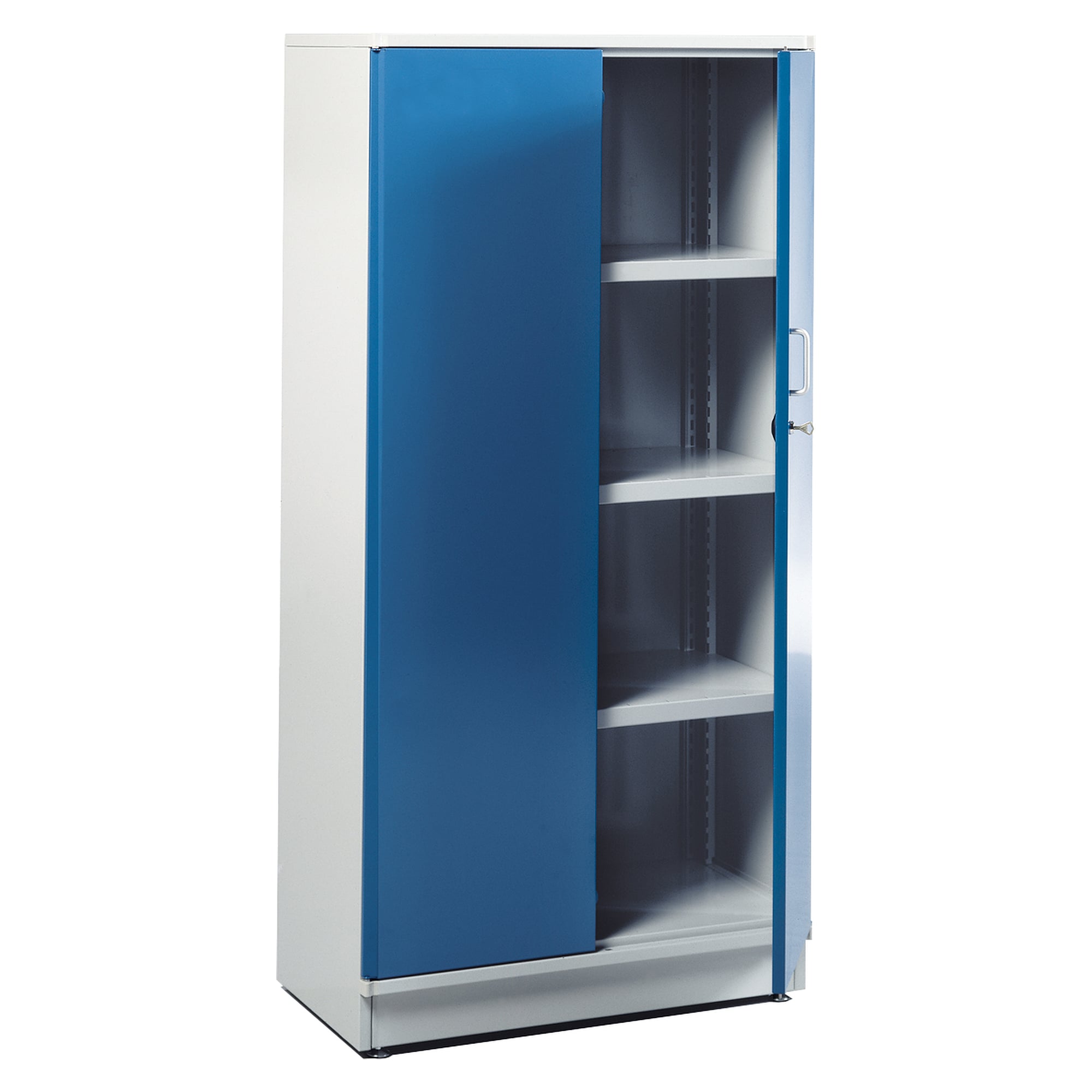 Industrial cabinet combination 80/160-1, 800 x 425 x 1600 mm, grey with blue doors - Treston C30707001