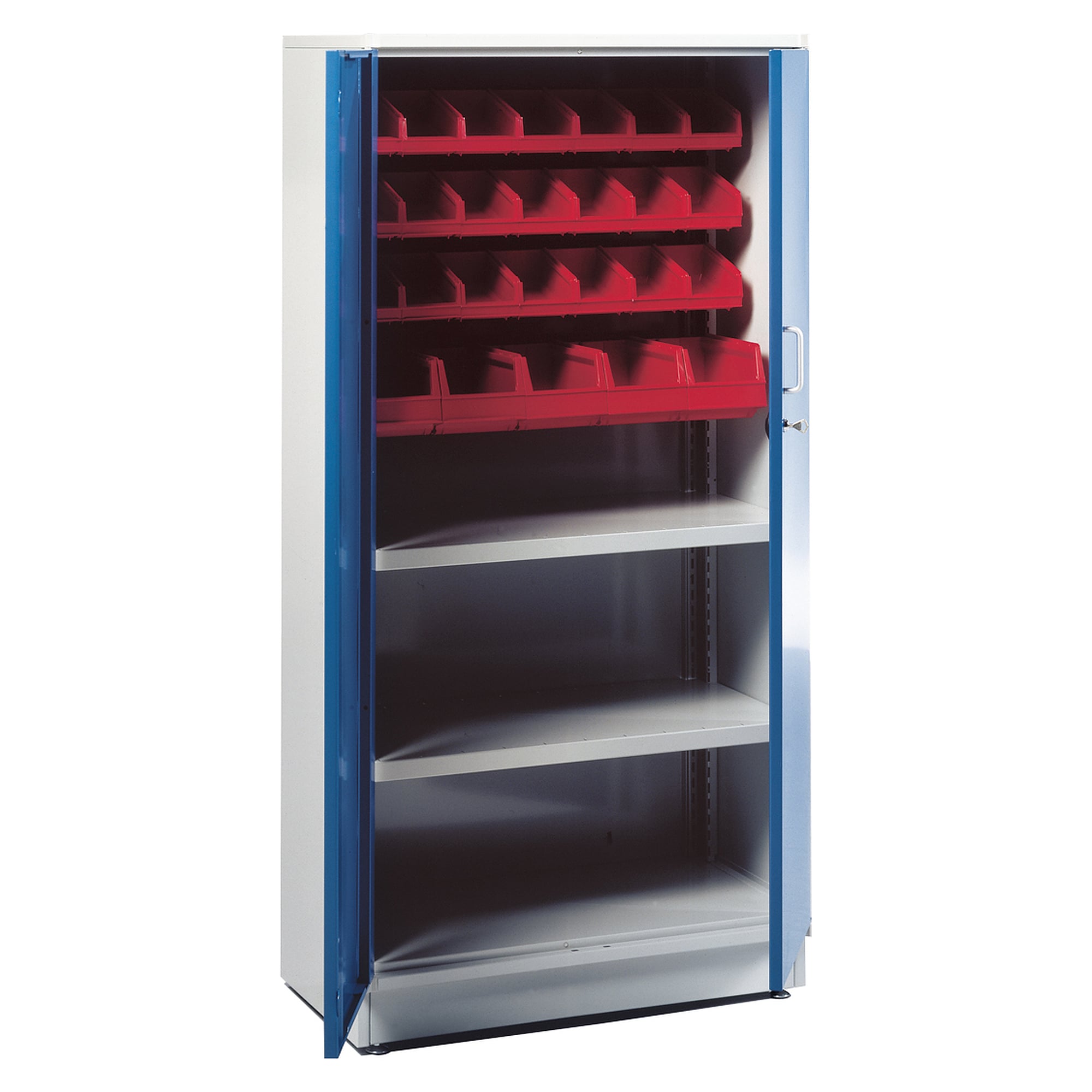 Industrial cabinet combination 80/160-2 with storage bins, 800 x 425 x 1600 mm - Treston C30707102