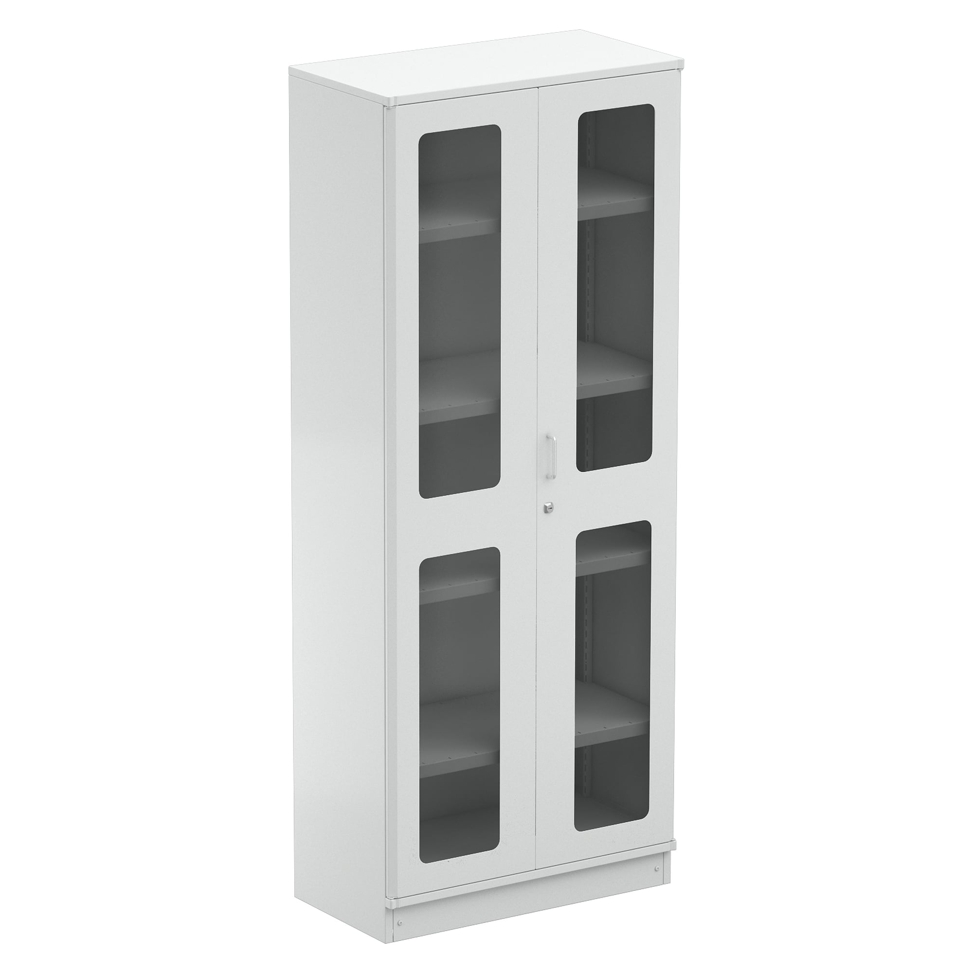 Industrial cabinet 80/200-1, 800 x 425 x 2000 mm, 4 shelves, grey plexiglass doors - Treston C30941001-TD