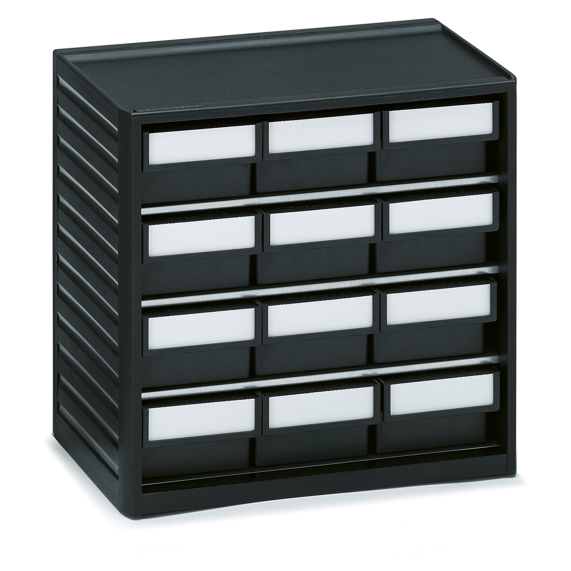 Casier à tiroirs ESD 310x180x290 mm, 12 tiroirs L-64-4ESD, noir - Treston 294-4ESD