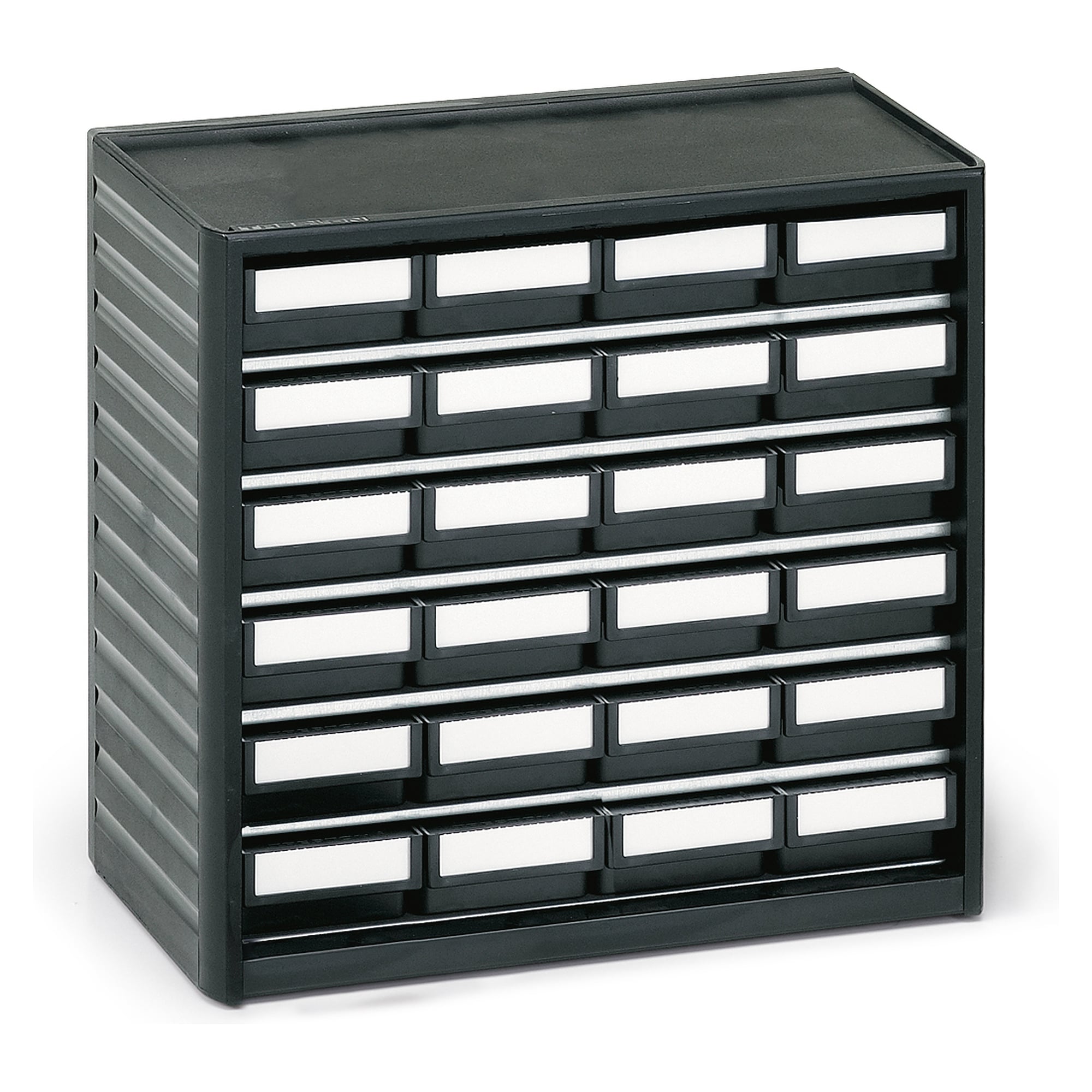 ESD small parts storage cabinet 310x180x290 mm, 24 drawers L-61-4ESD, black - Treston 291-4ESD
