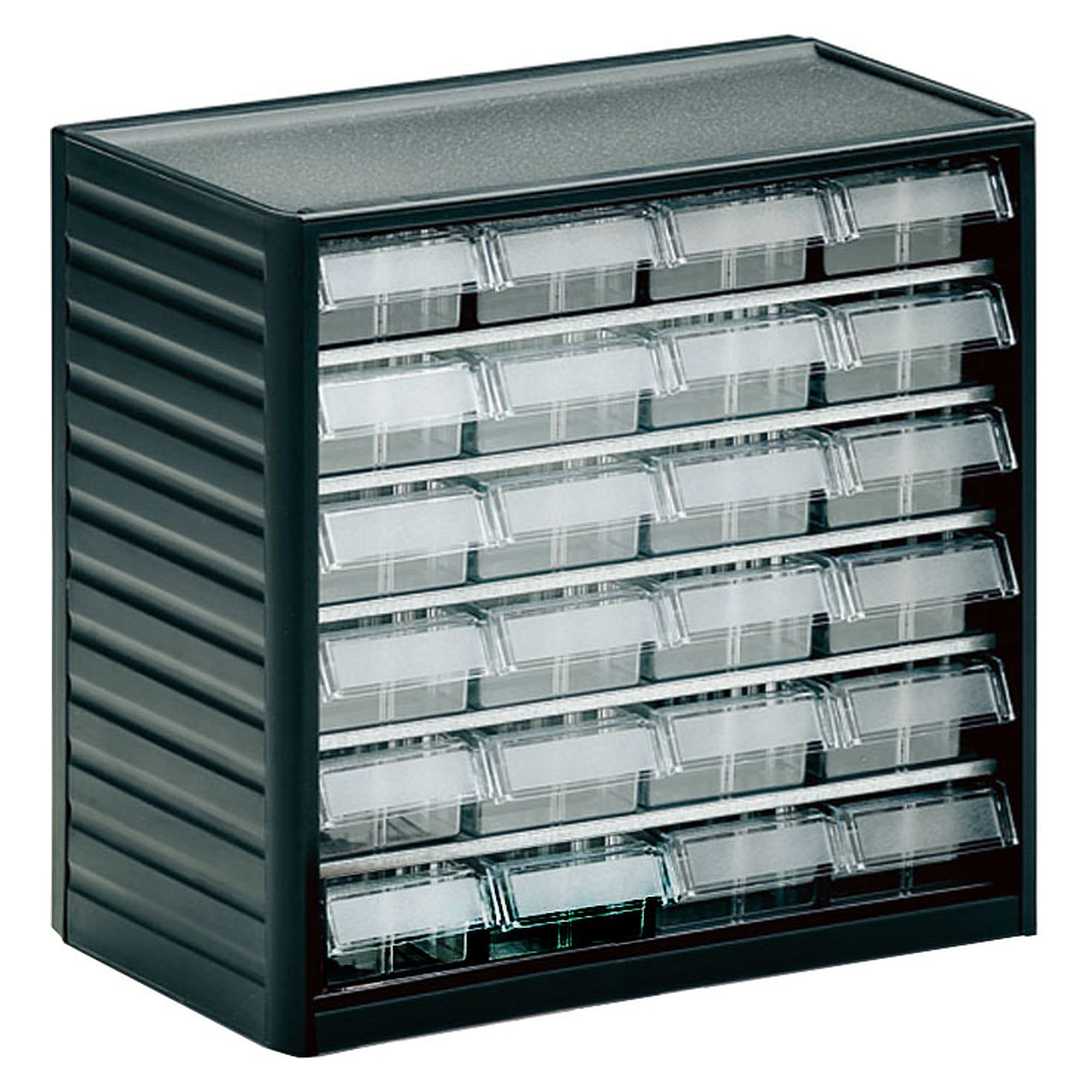 Kleinteilemagazin 310x180x290 mm, 24 Schubladen L-01, glasklar - Treston 291-3