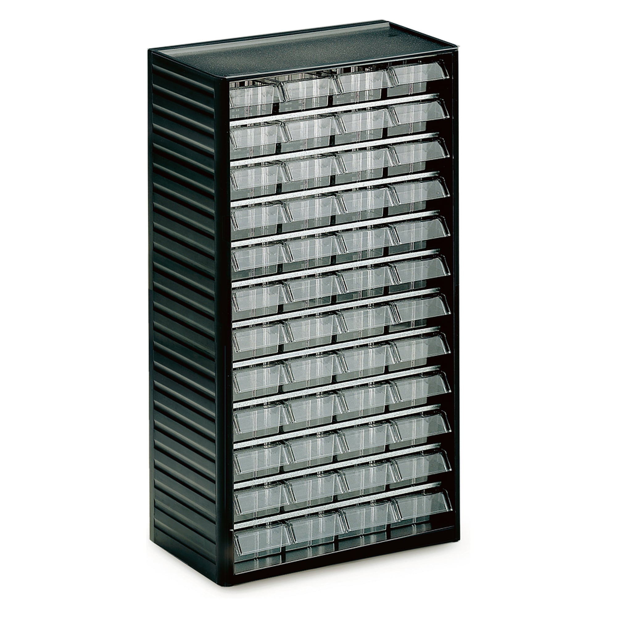 Kleinteilemagazin 310x180x550 mm mit 48 glasklaren Schubladen L-01 - Treston 551-3
