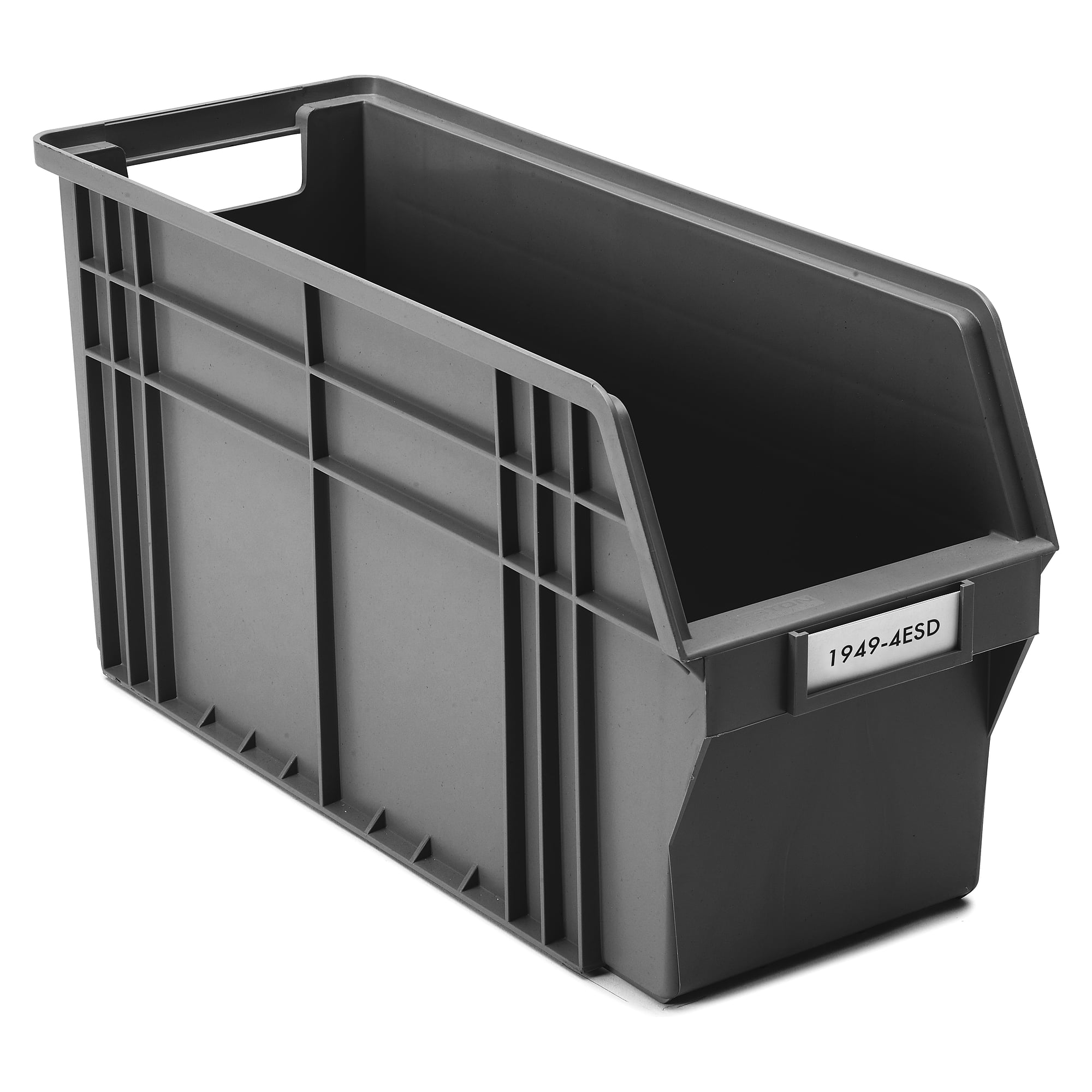ESD-Lagerkasten 185x490x250 mm, 12 l, schwarz - Treston 1949-4ESD