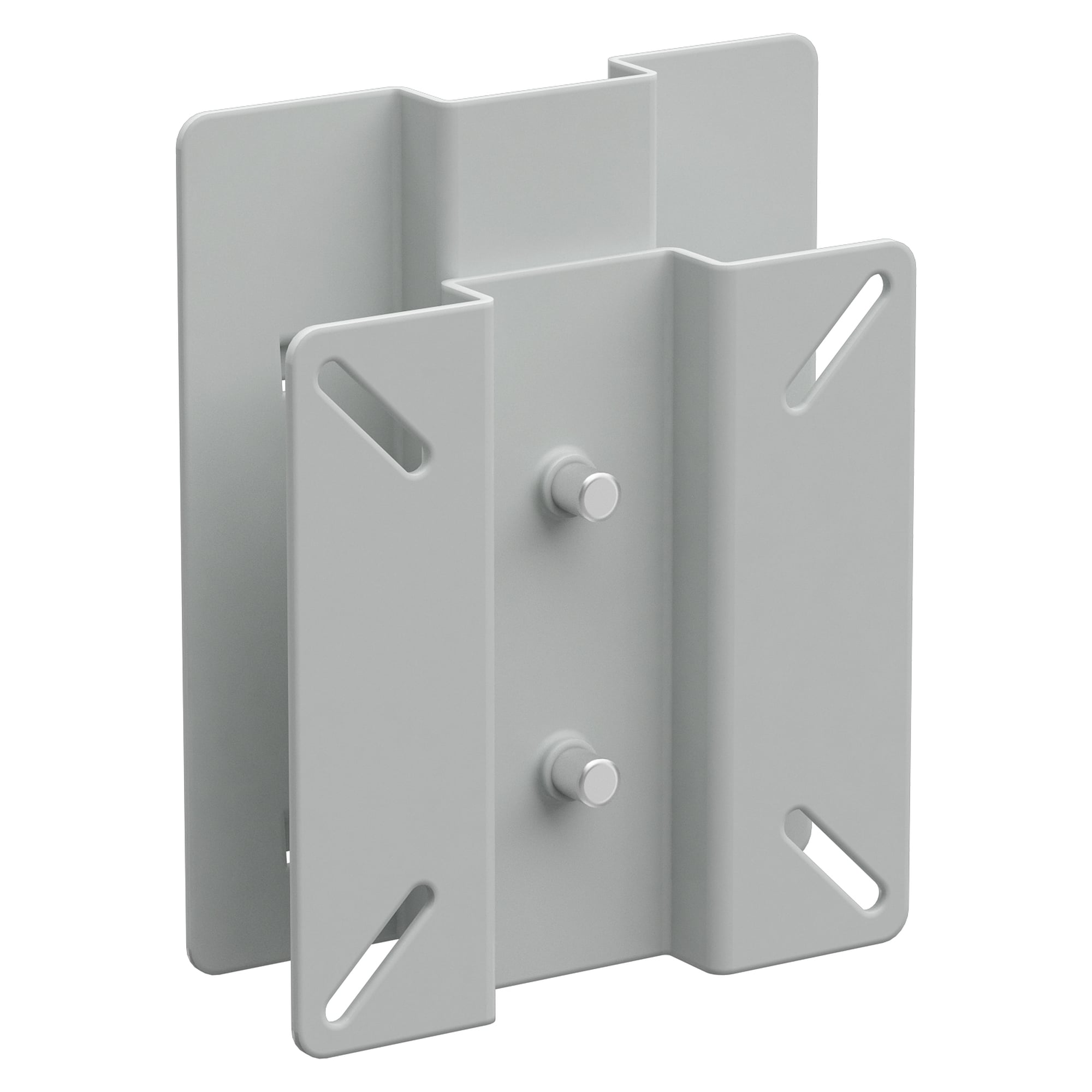 Support de moniteur LCD pour panneau perforé, 120 x 38 x 150 mm, RAL 7035 - Treston 890715-49