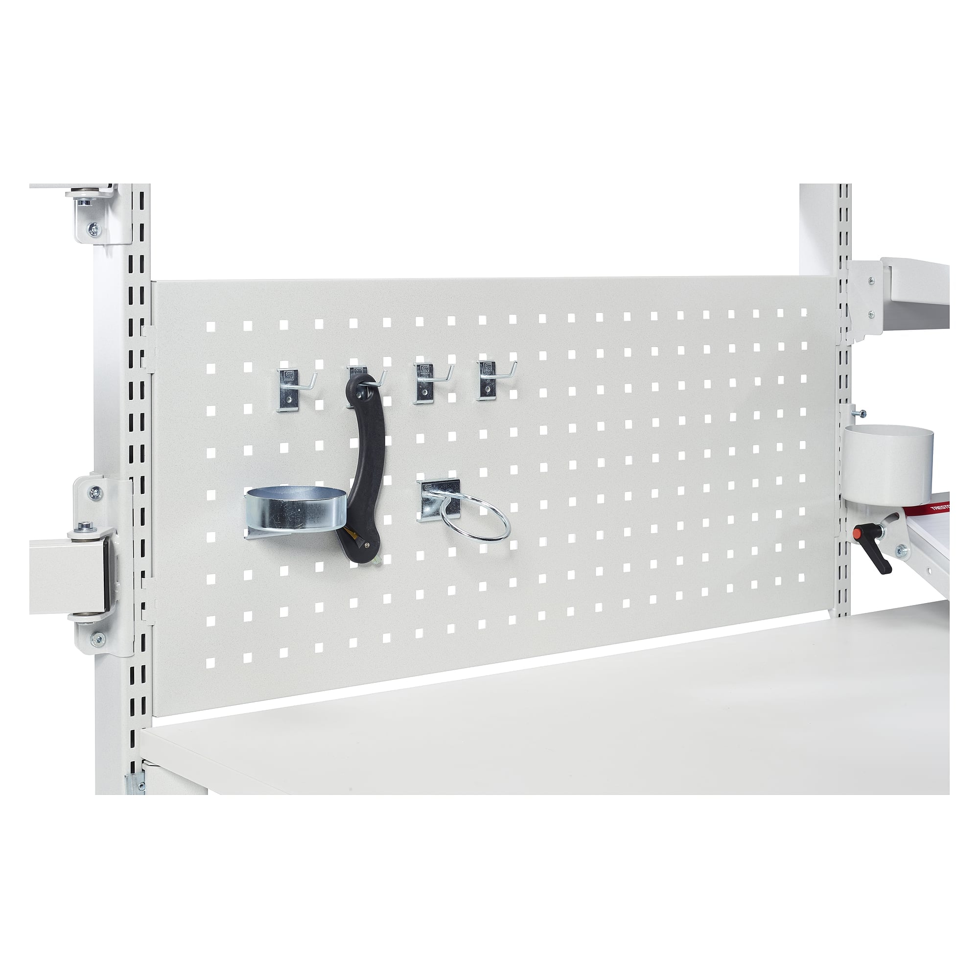 Panneau perforé arrière M900, 878x389 mm, RAL 7035 gris, ESD - Treston 861516-49