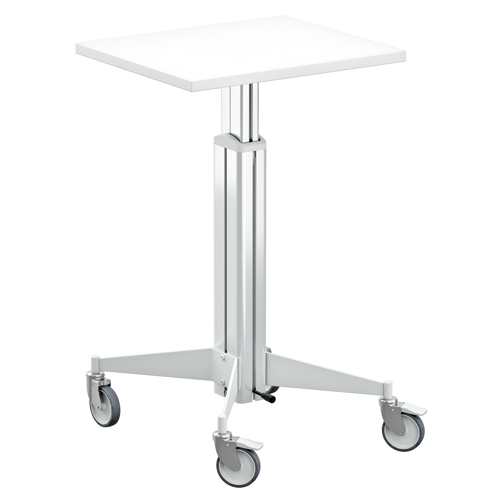 Mobile height-adjustable work station 600x500 mm, on castors - Treston MLCT 605PG