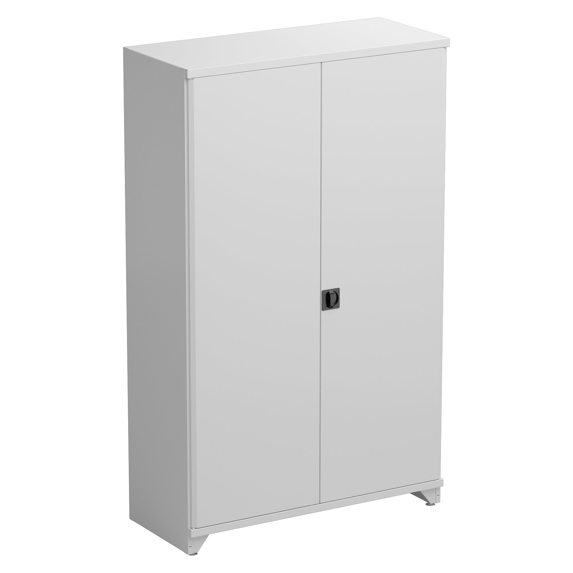 Armoire à étagères ESD grise, 4 tablettes, portes grises, 1230x530x2010 mm - Treston SC12050200-49