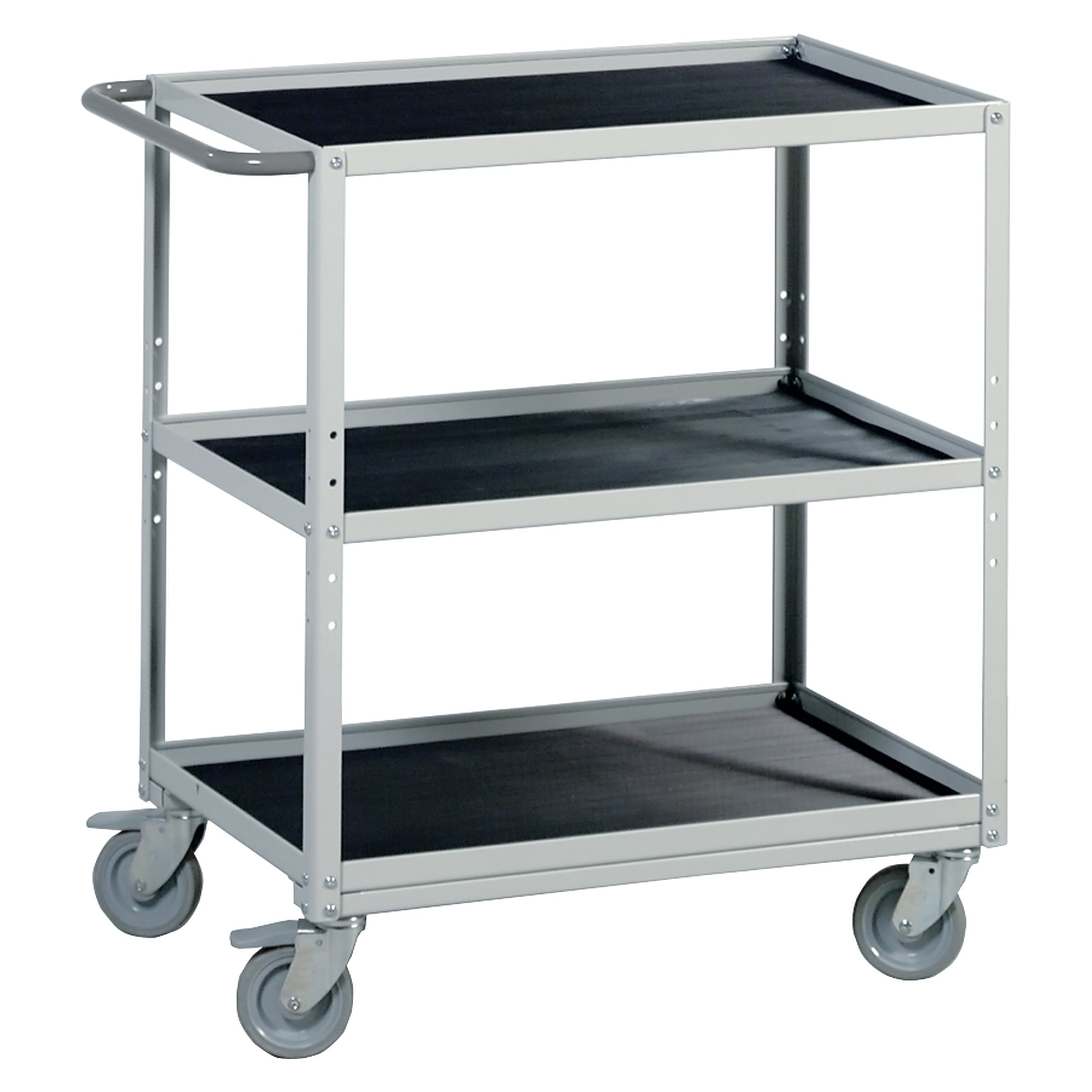 ESD storage trolley with 3 shelves, dissipative, 650x450x775 mm - Treston 852773-49