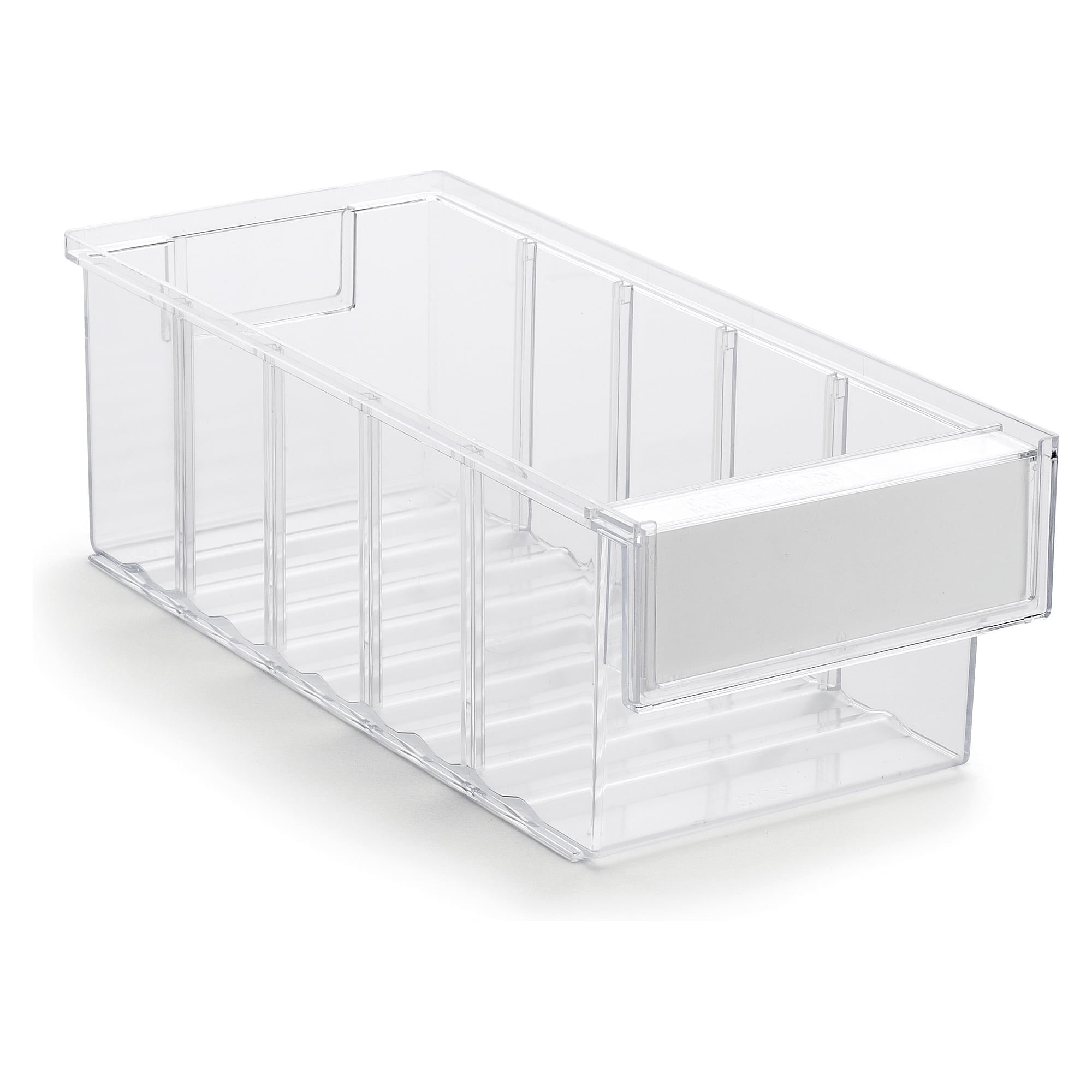 Shelf bin 132x300x100 mm, 2.5 l, crystal clear - Treston 3015-1