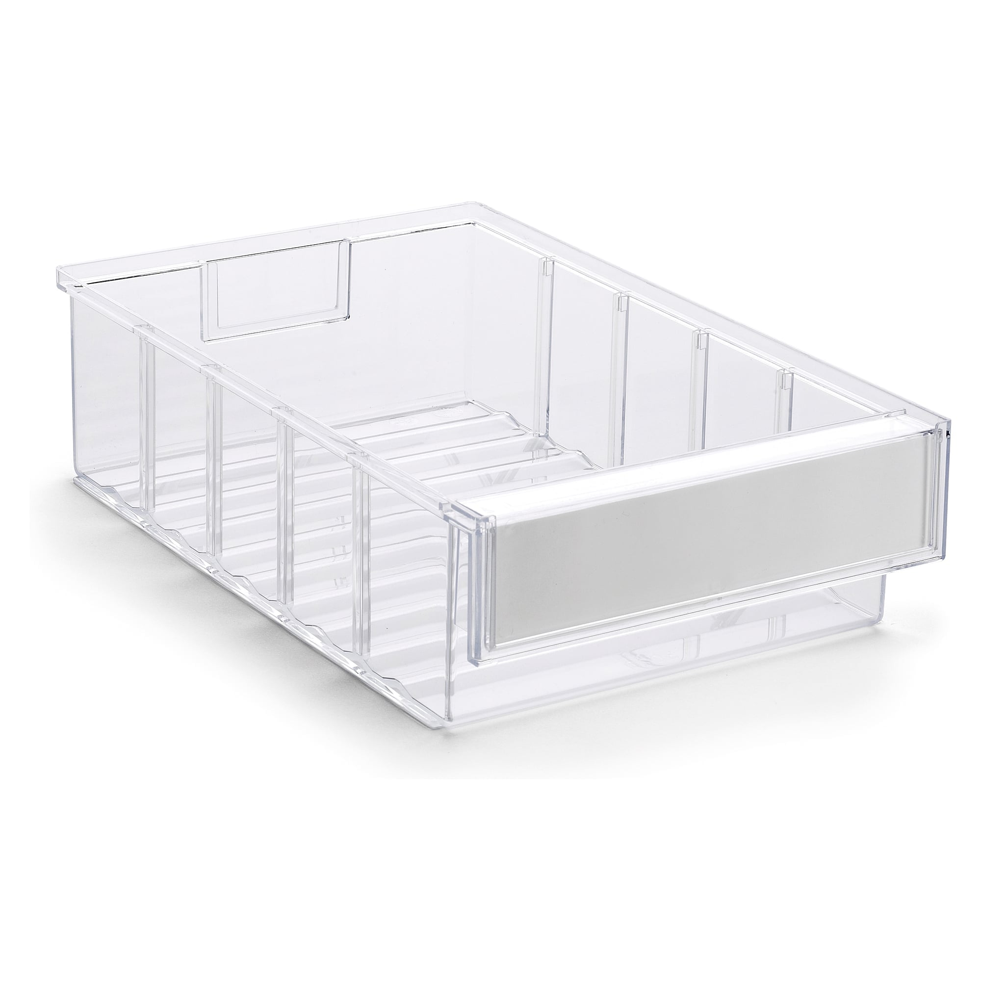 Shelf bin 186x300x82 mm, 3 l, crystal clear - Treston 3020-1