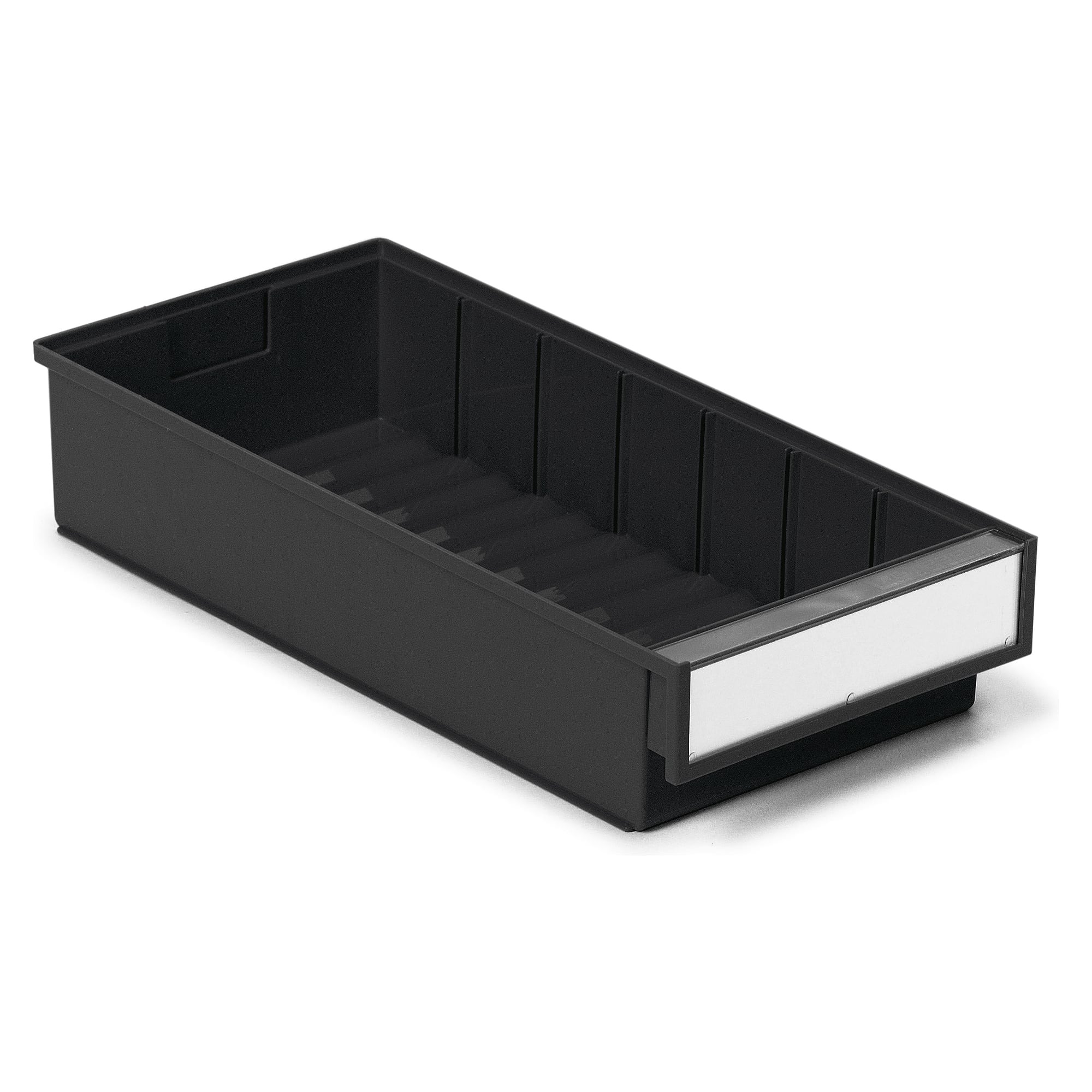 ESD-Schublade 186x400x82 mm schwarz, halbleitfähiges PP - Treston 4020-4ESD