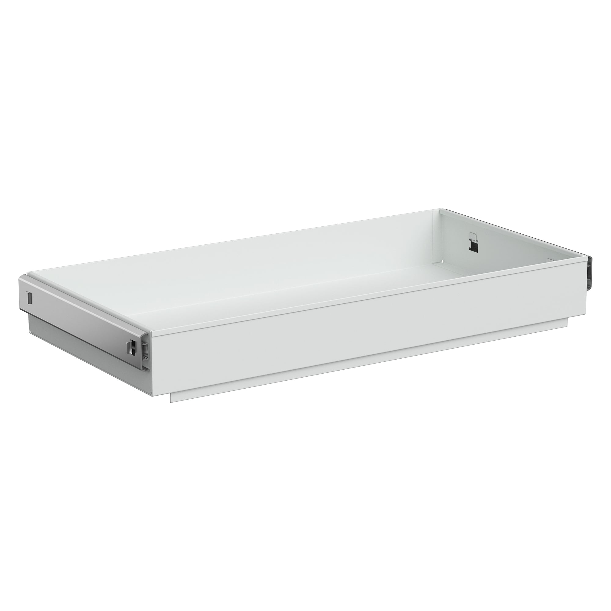 Drawer with rails for industrial cabinet 80, WxDxH 730x350x90 mm, 30 kg, light grey, ESD - Treston 854346-49