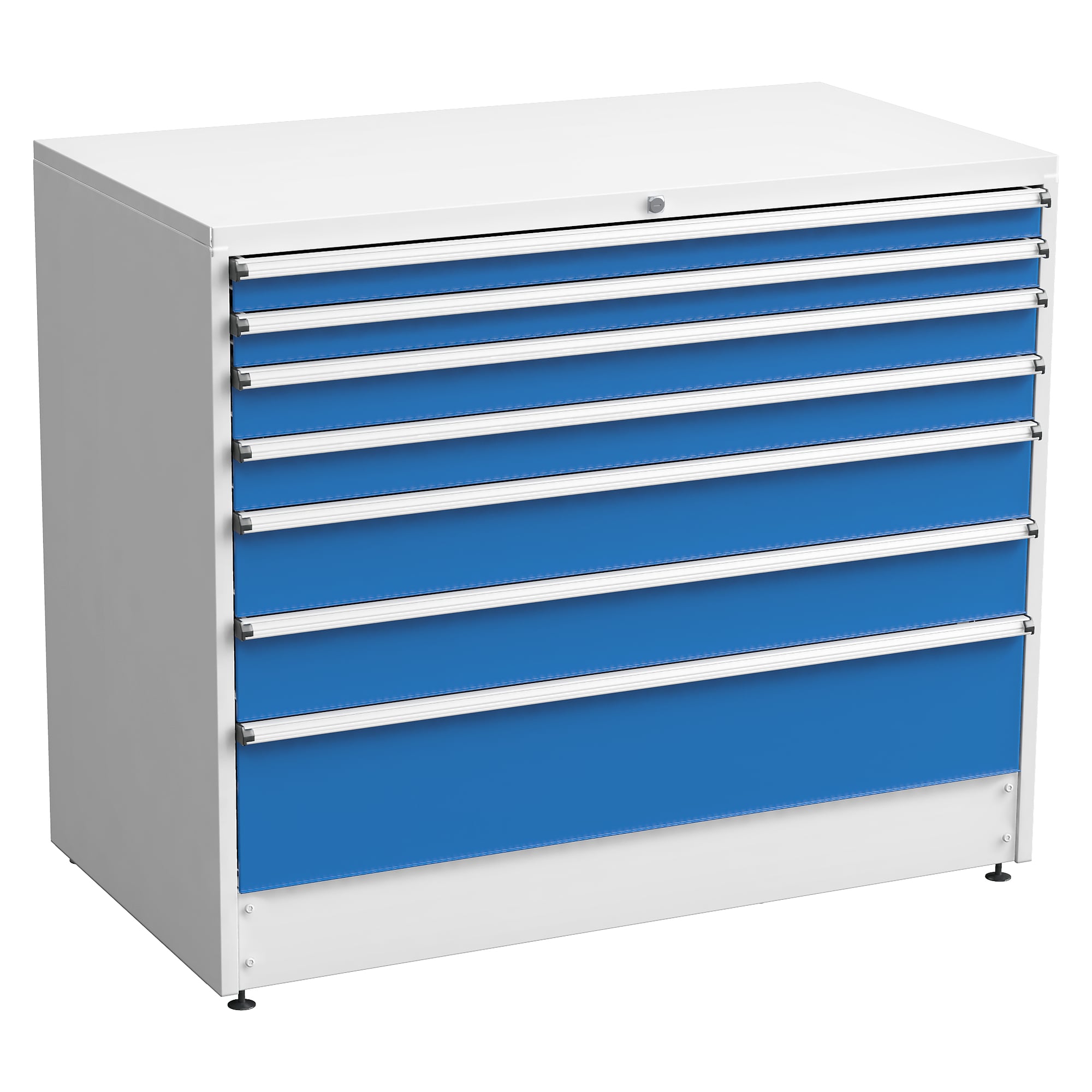 Drawer block 130/110 with 7 drawers, without cover, max. 75 kg/drawer - Treston 61507604