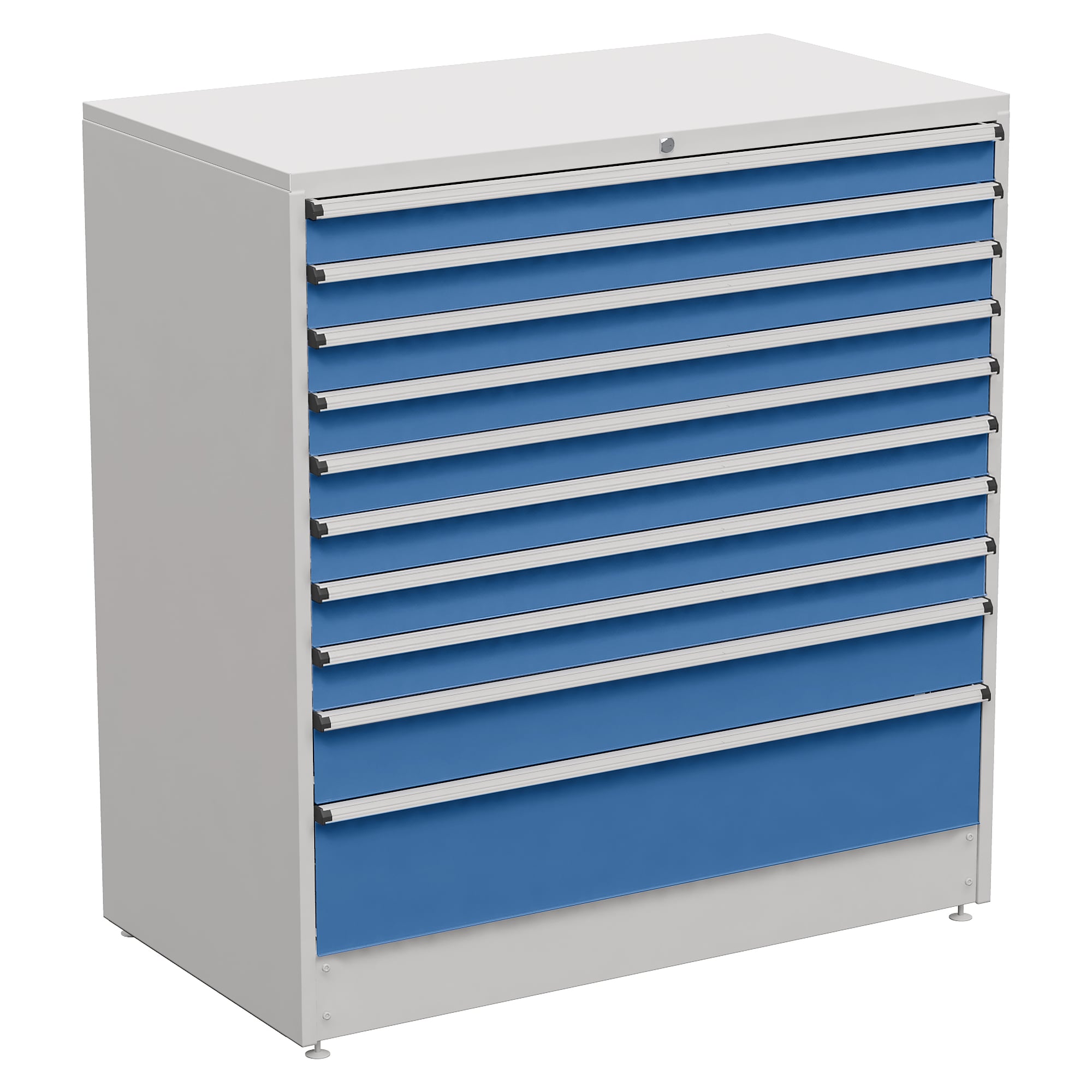 Bloc à tiroirs 130/140-23 avec 10 tiroirs, 1310x715x1400 mm, bleu - Treston 61807023