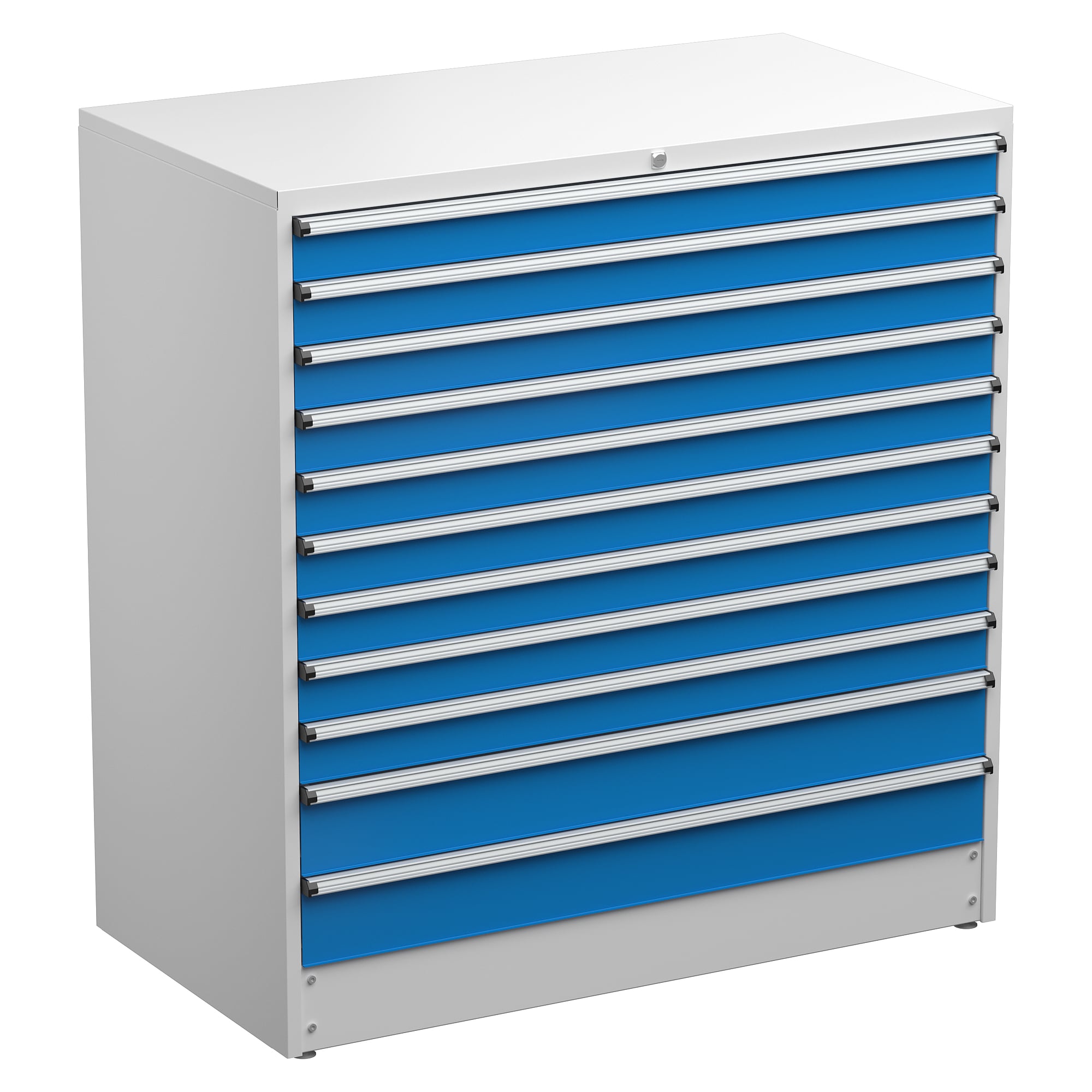 Drawer block 130/140-31, 1310x715x1400 mm, 11 drawers, blue - Treston 61807031