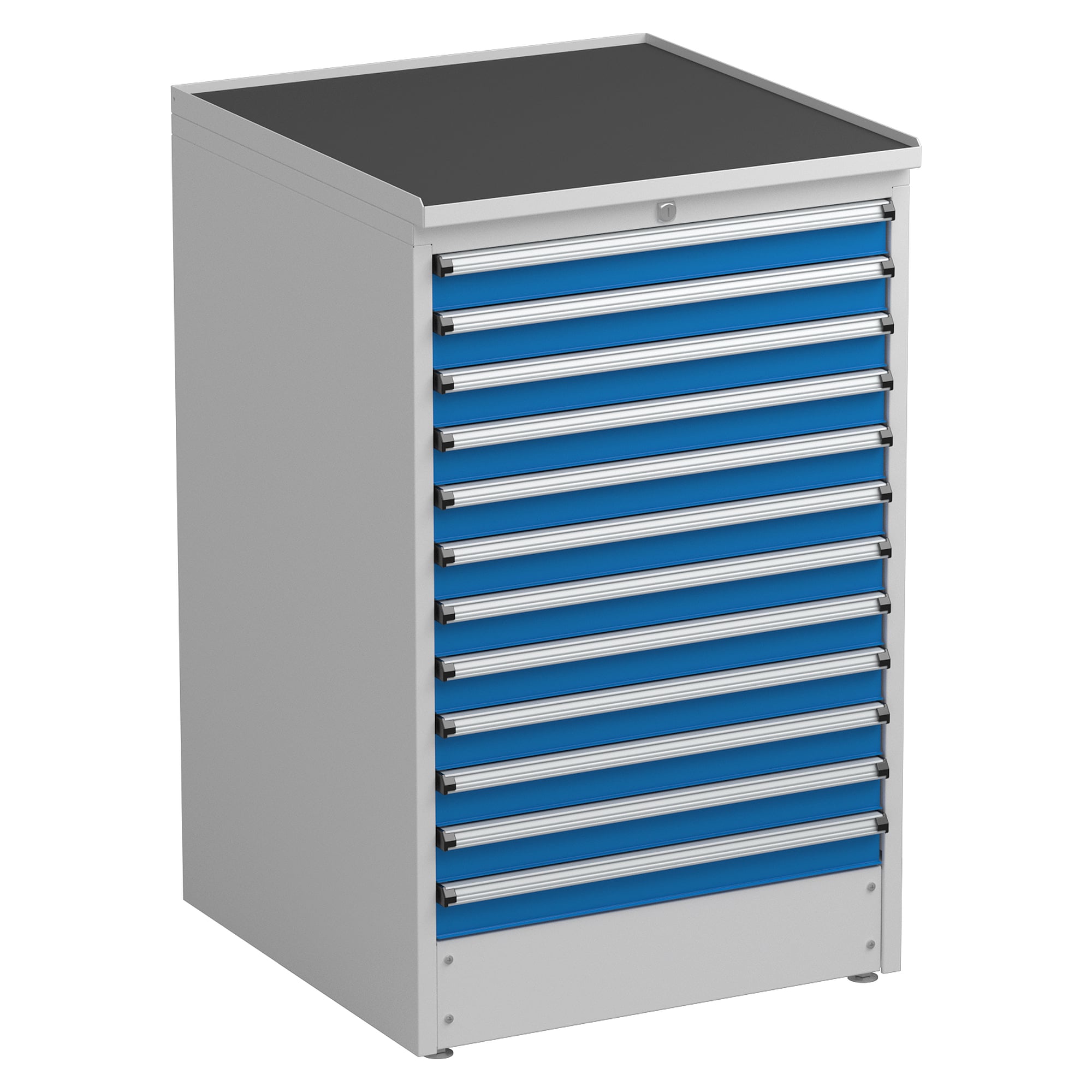 Bloc à tiroirs 70/110-32 avec 12 tiroirs plats, 714x715x1100 mm, bleu - Treston 61307032