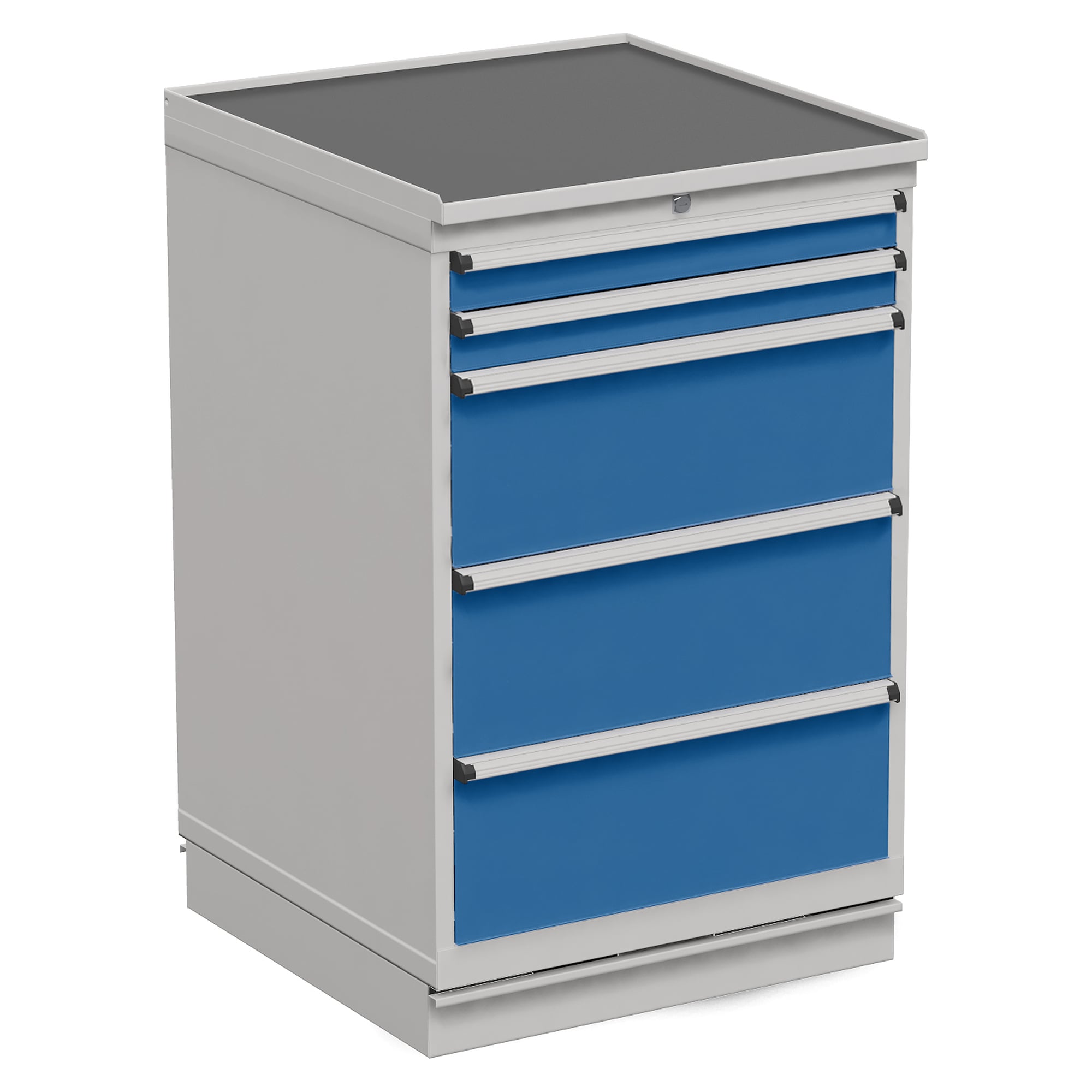Drawer block 70/110-43, 714x715x1100 mm, 5 drawers, blue - Treston 61307043