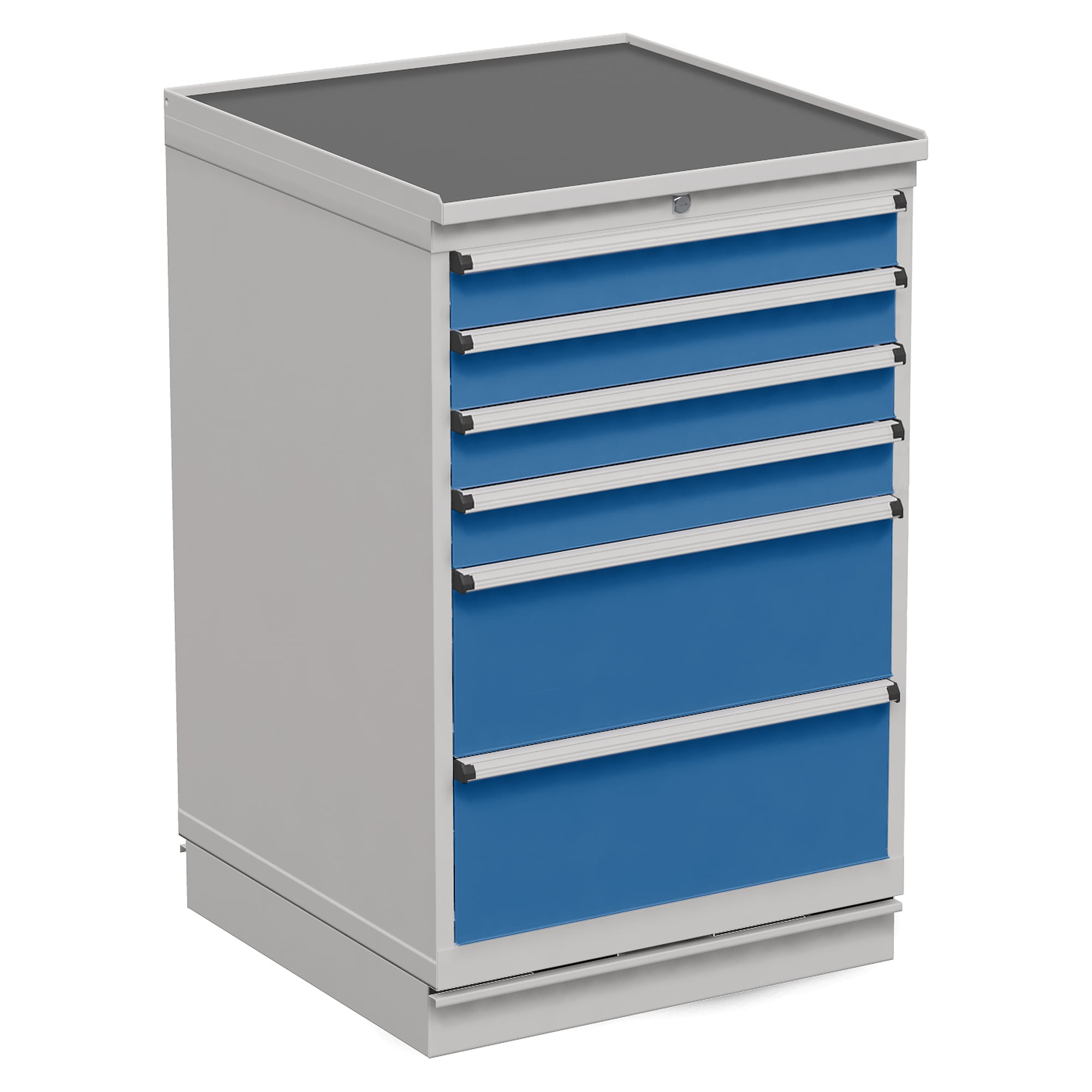 Bloc à tiroirs 70/110-45, 714x715x1100 mm, 6 tiroirs, bleu - Treston 61307045