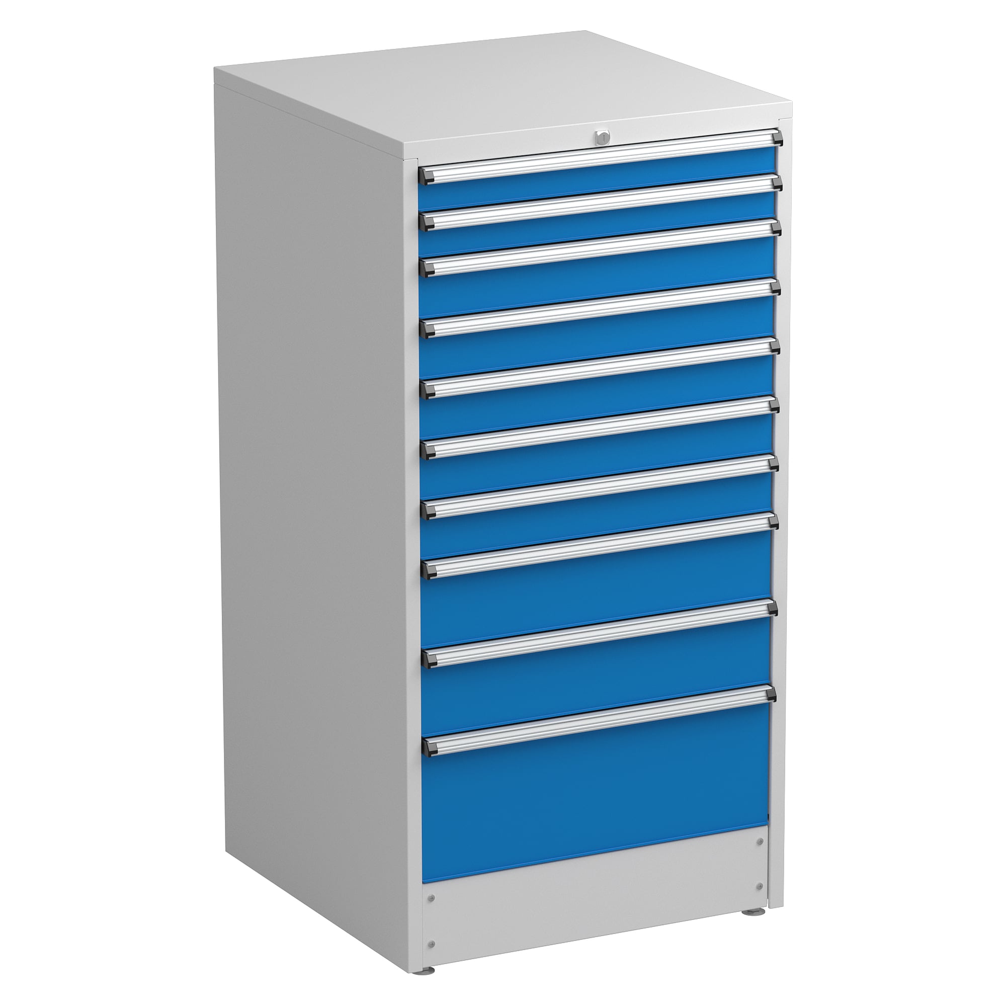 Drawer cabinet 70/140-1, 715x715x1400 mm, blue - Treston 61607001