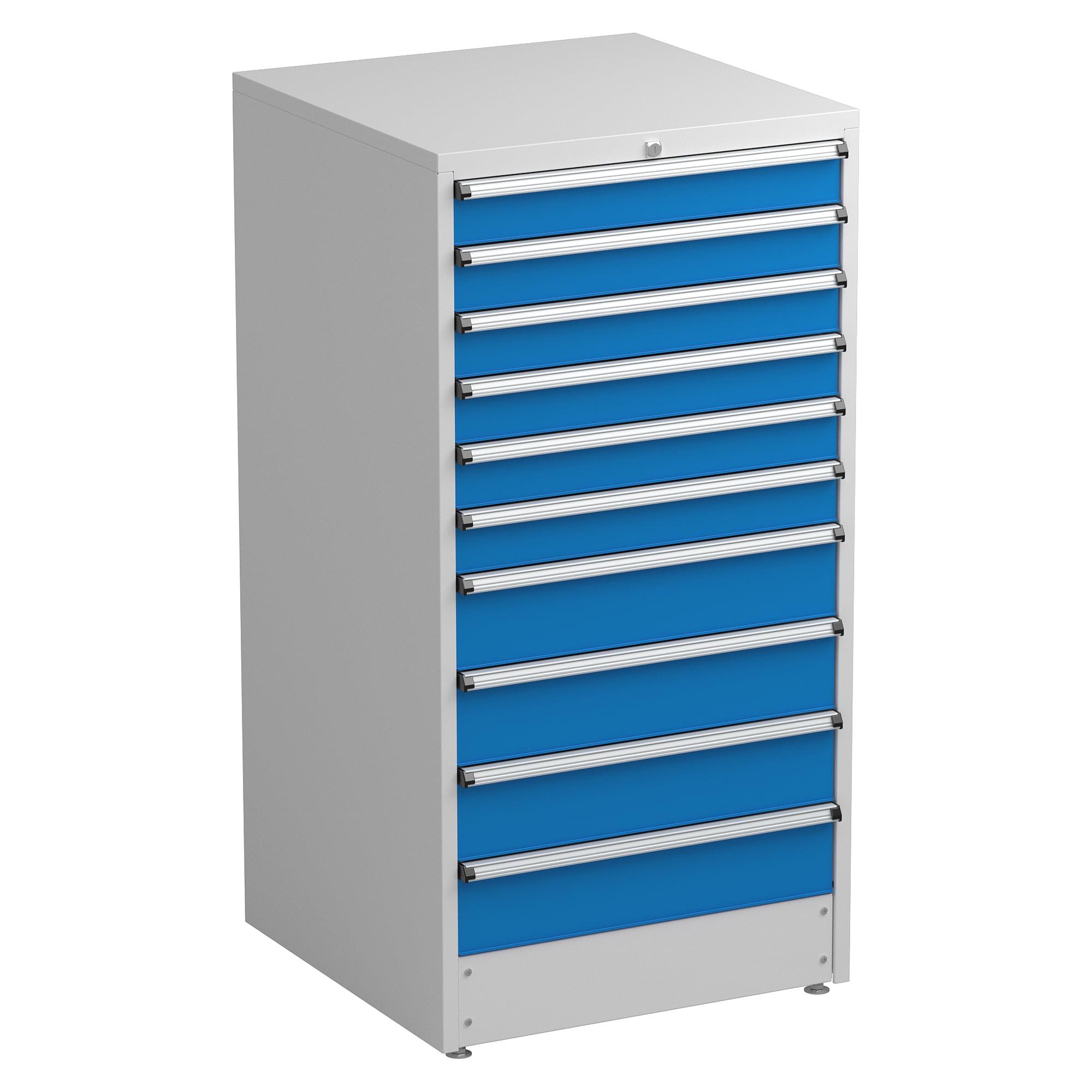 Drawer cabinet 70/140-14, 715x715x1400 mm, blue, full extension - Treston 61607014H