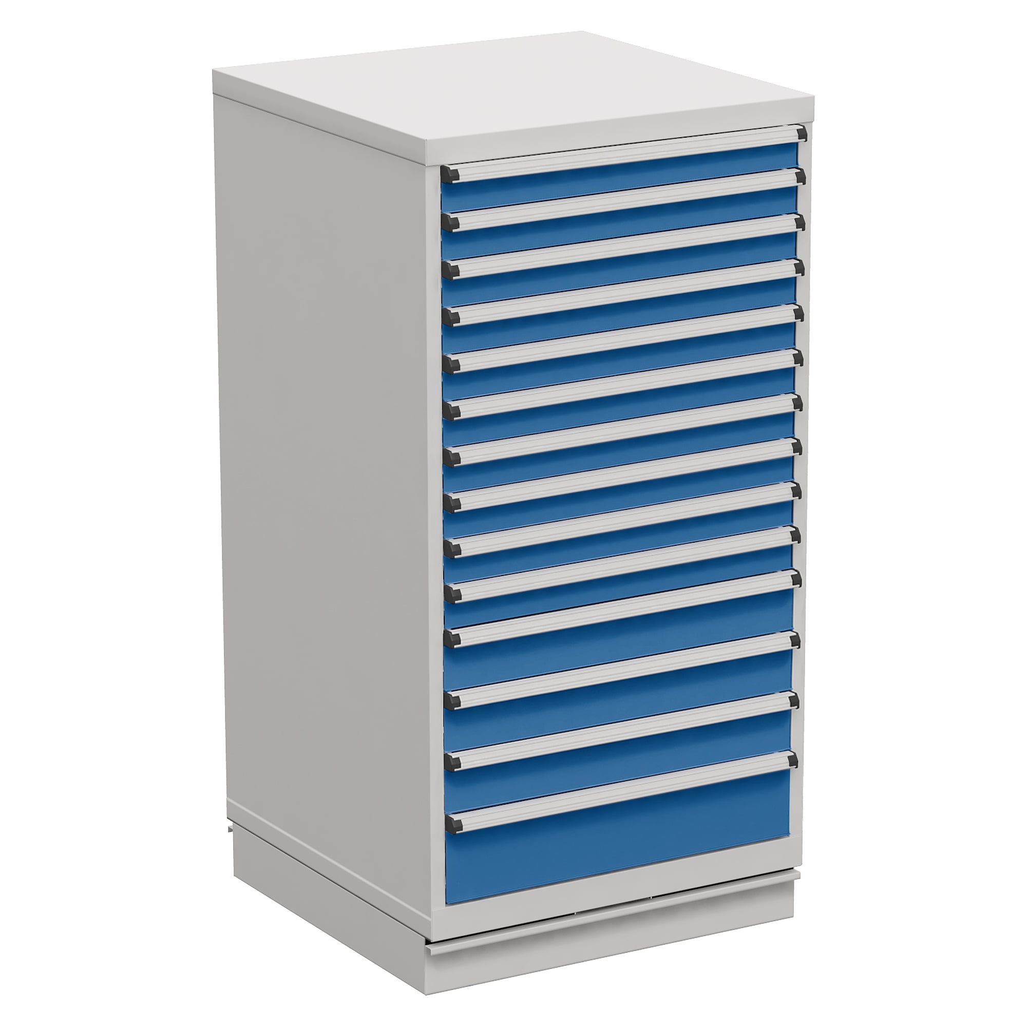 Drawer block 70/140-26 with 14 drawers, 715x715x1400 mm, blue - Treston 61607026
