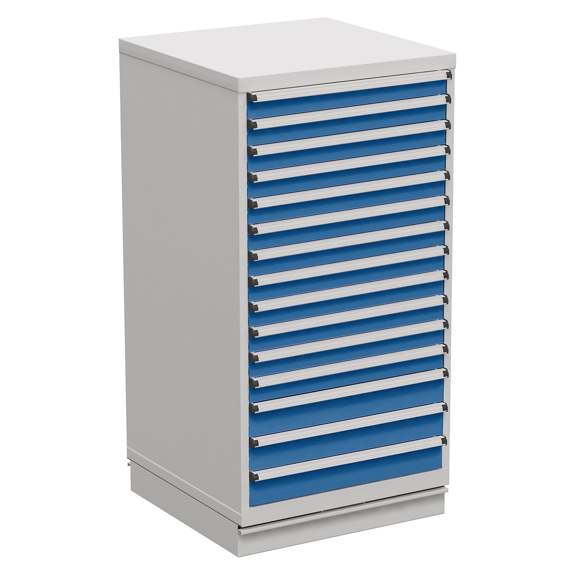Bloc à tiroirs 70/140-40, 715x715x1400 mm, 15 tiroirs, bleu - Treston 61607040