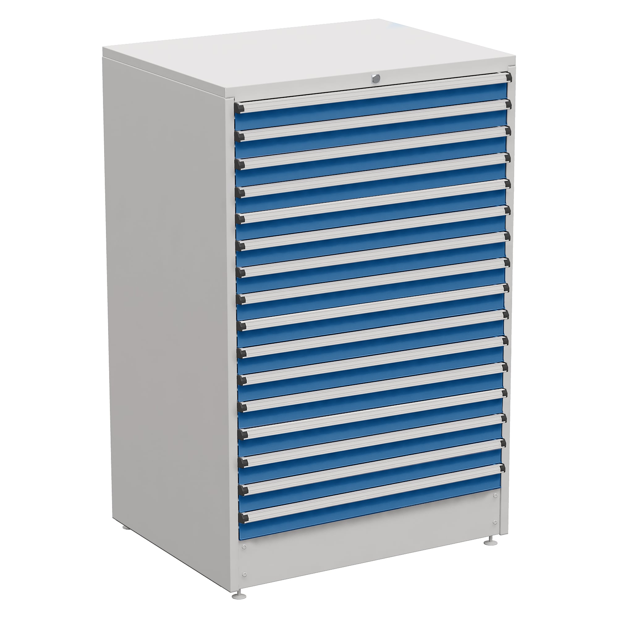 Drawer block 90/140-19, 910x715x1400 mm, 16 drawers, blue - Treston 61707019