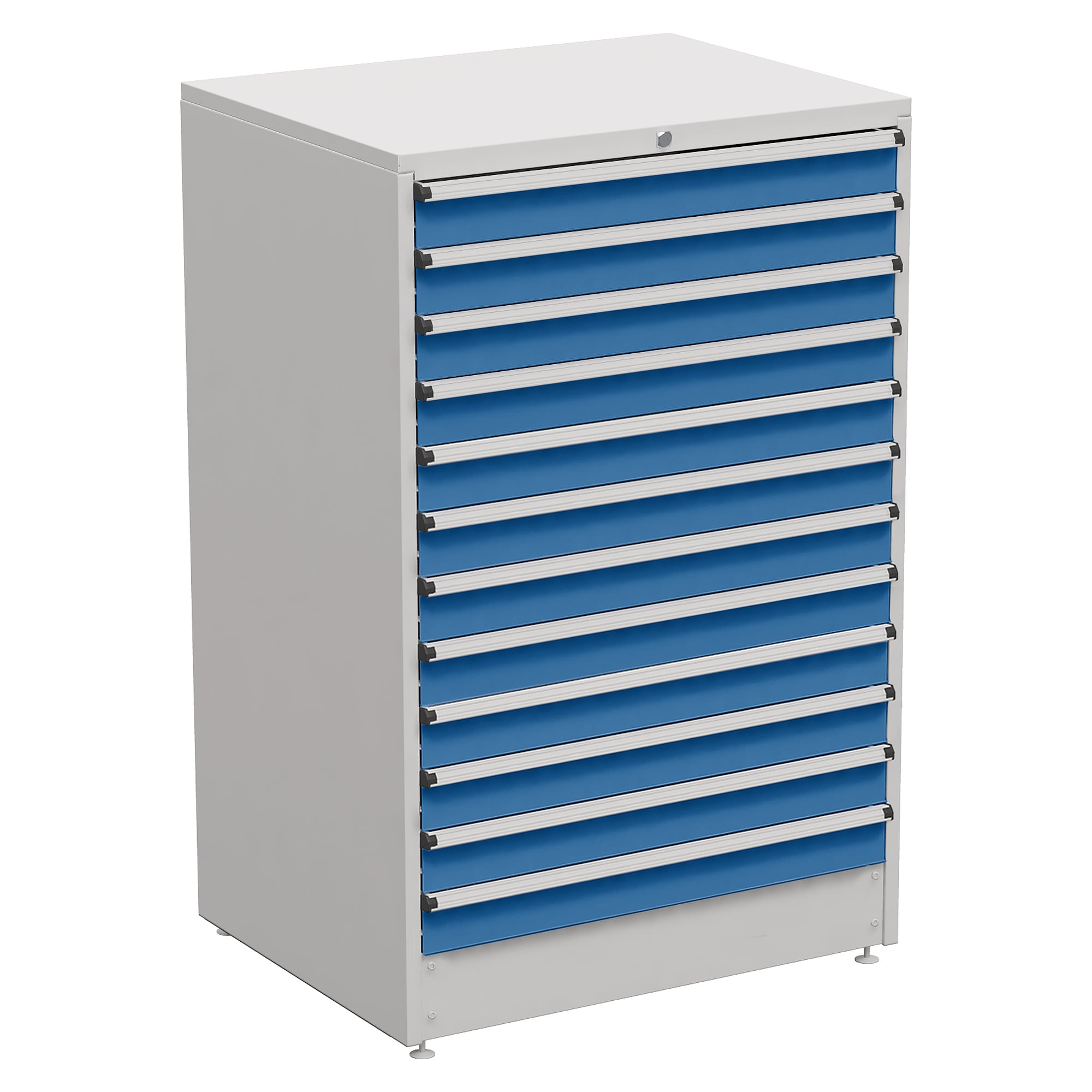 Drawer block 90/140-24, 910x715x1400 mm, 12 drawers, 100% extension, blue - Treston 61707024H