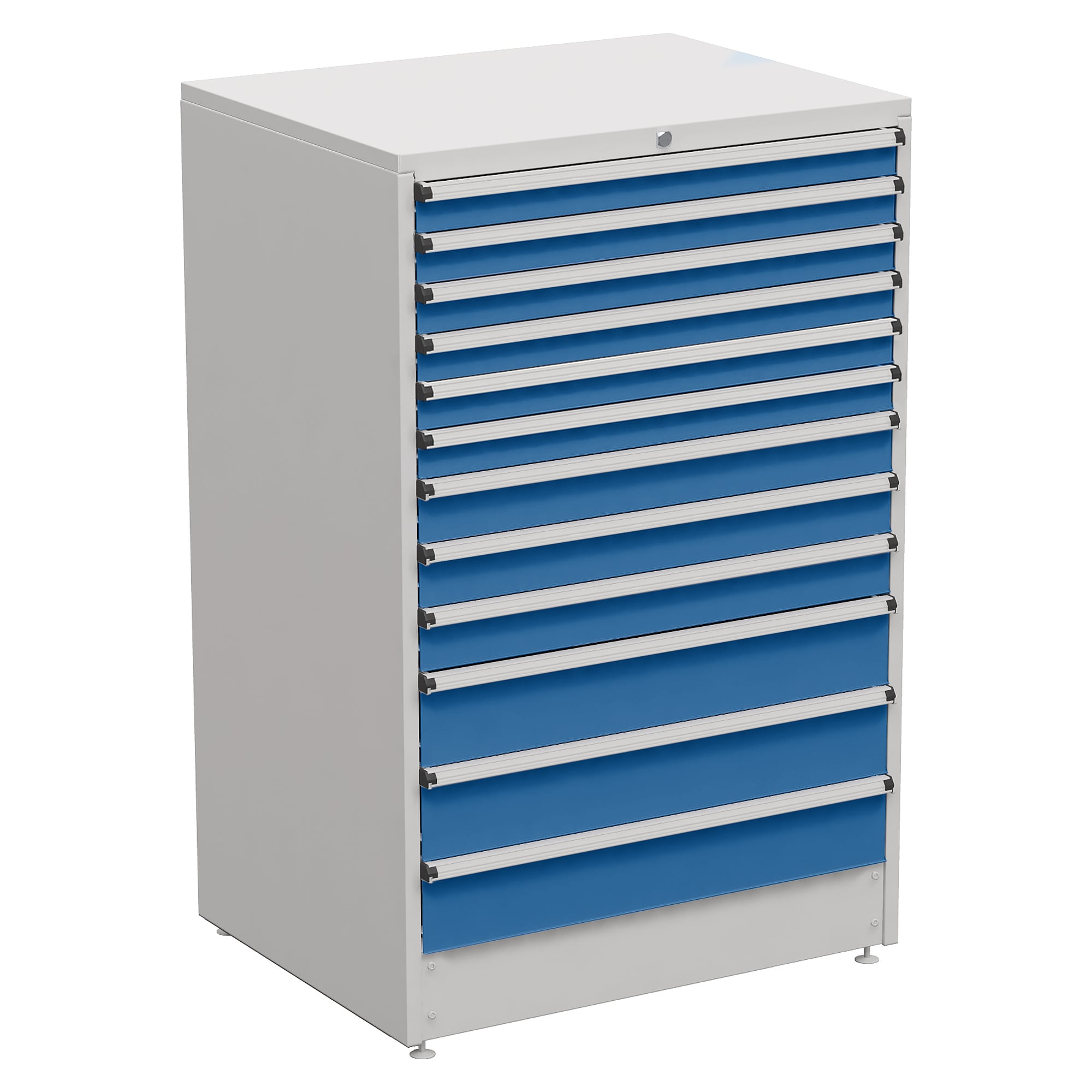 Bloc à tiroirs 90/140-28, 910x715x1400 mm, 12 tiroirs, bleu - Treston 61707028