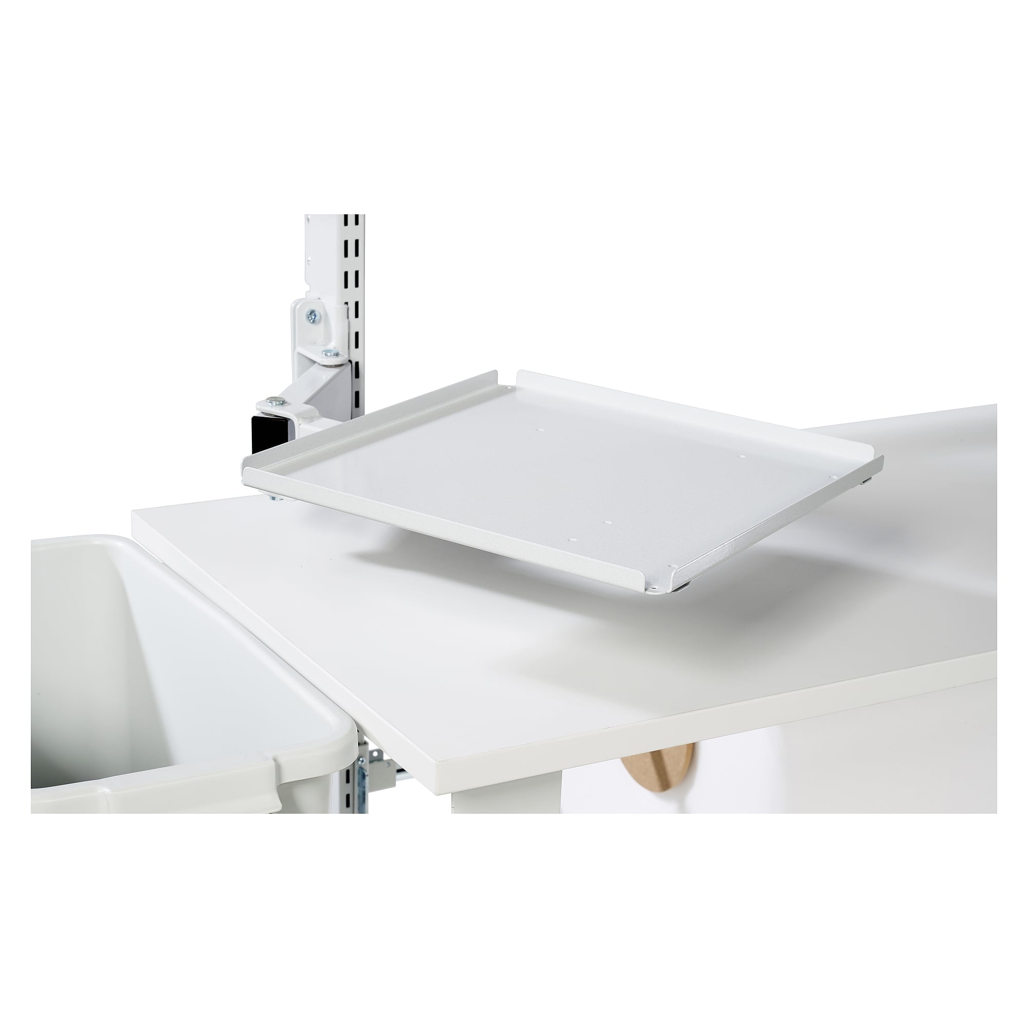 Laptop- und Druckerablage mit schwenkbarem Doppelarm, 365x365 mm, ESD - Treston 93049001P