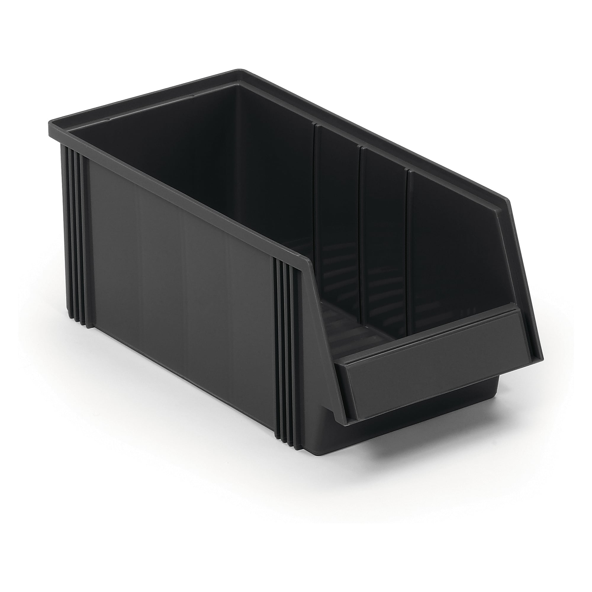 Sichtlagerkasten 186x400x156 mm, 7,2 l, ESD, schwarz - Treston 1940-4ESD