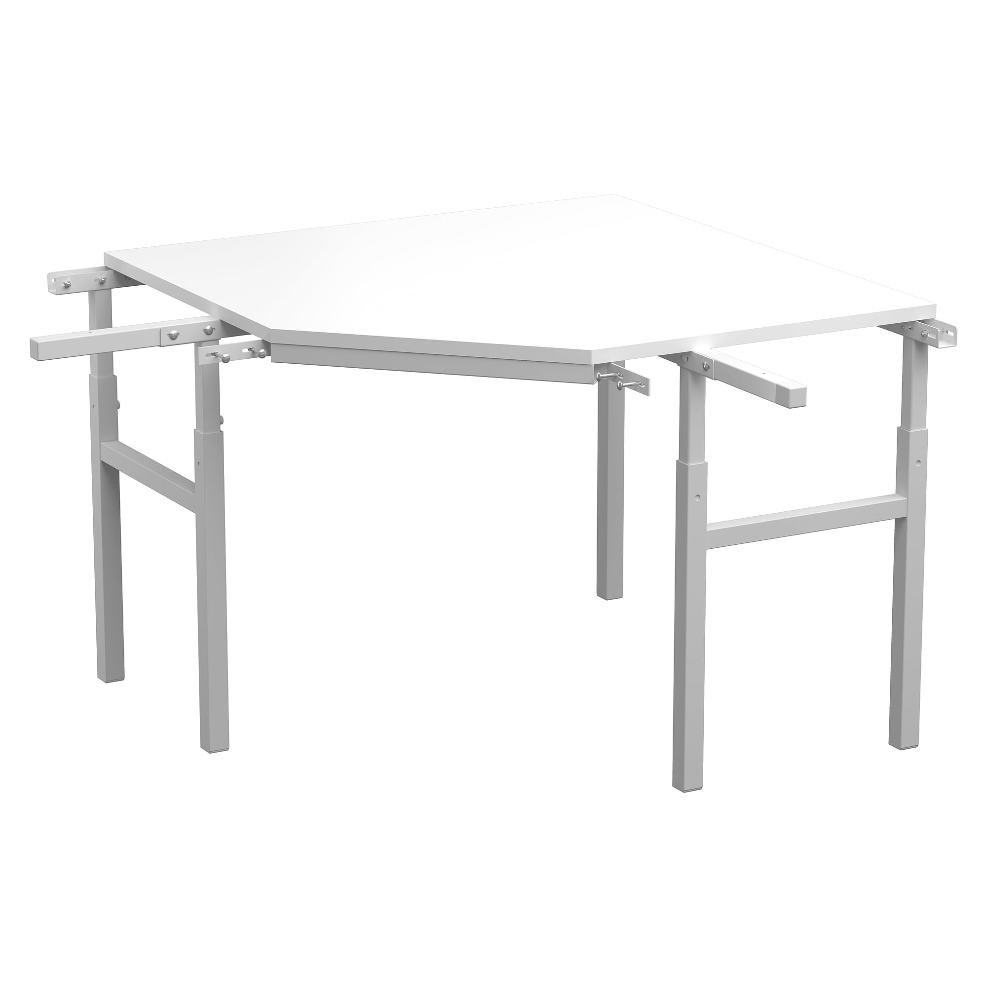 TP corner workbench, height-adjustable 650-900 mm, 1300x1300 mm, up to 150 kg - Treston TP909KK